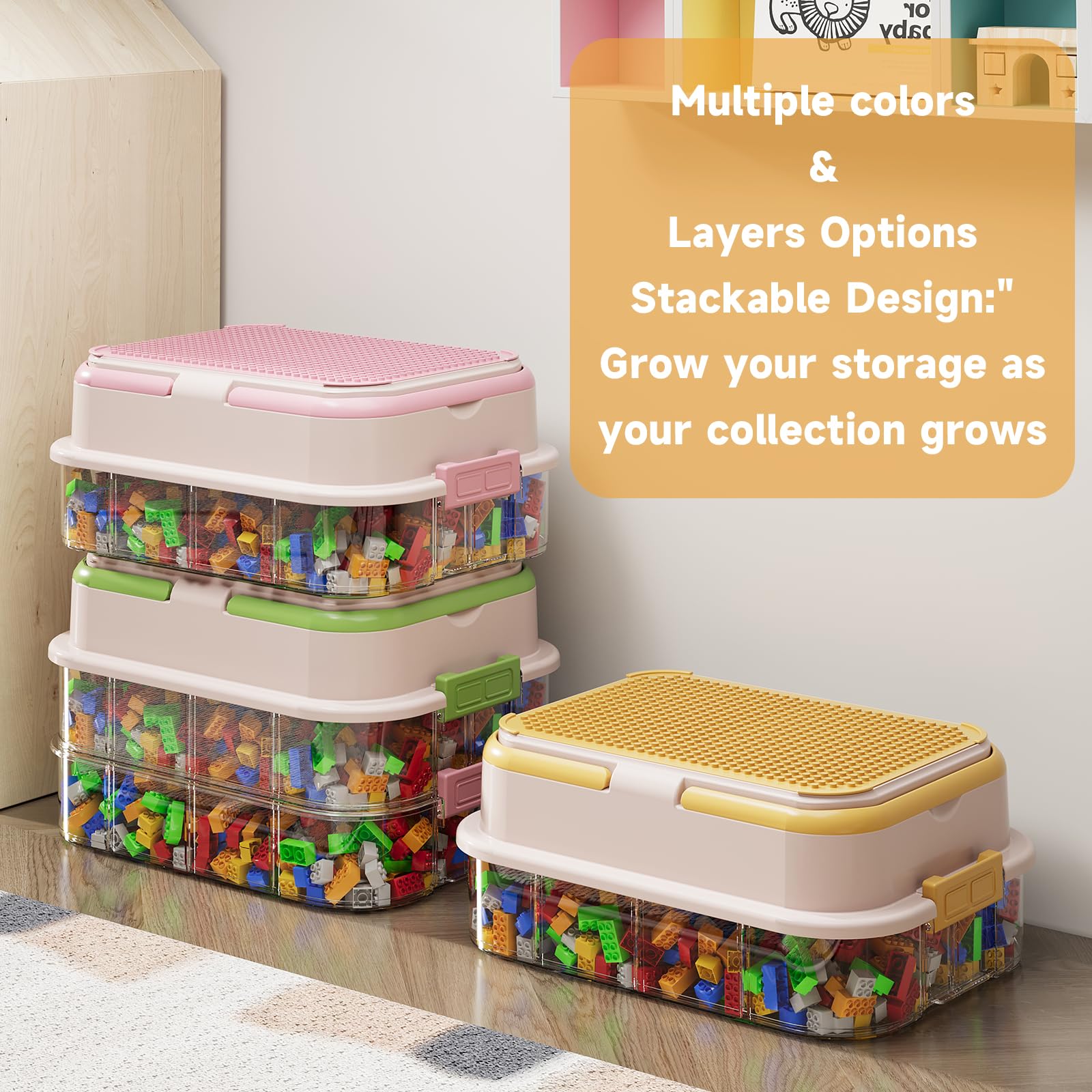 Toy Storage Organizer Box with Handle