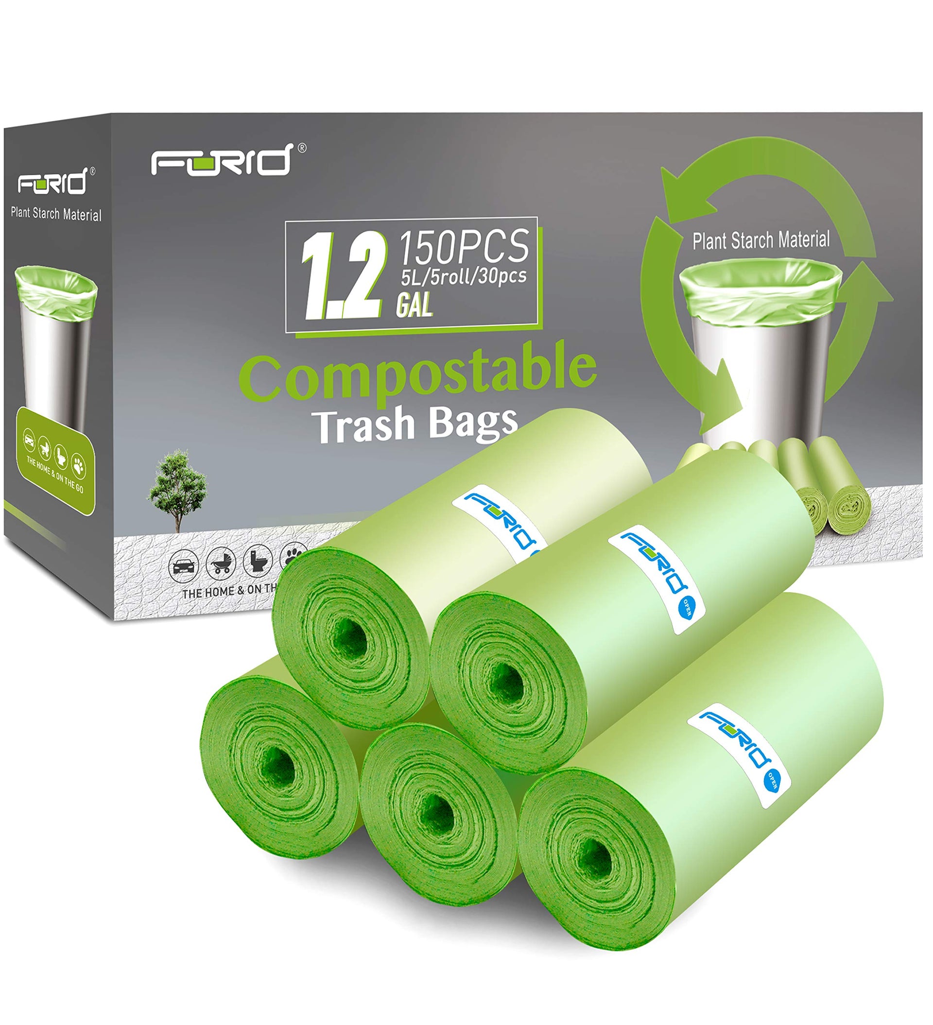 Compostable Trash Bags (150 Count)