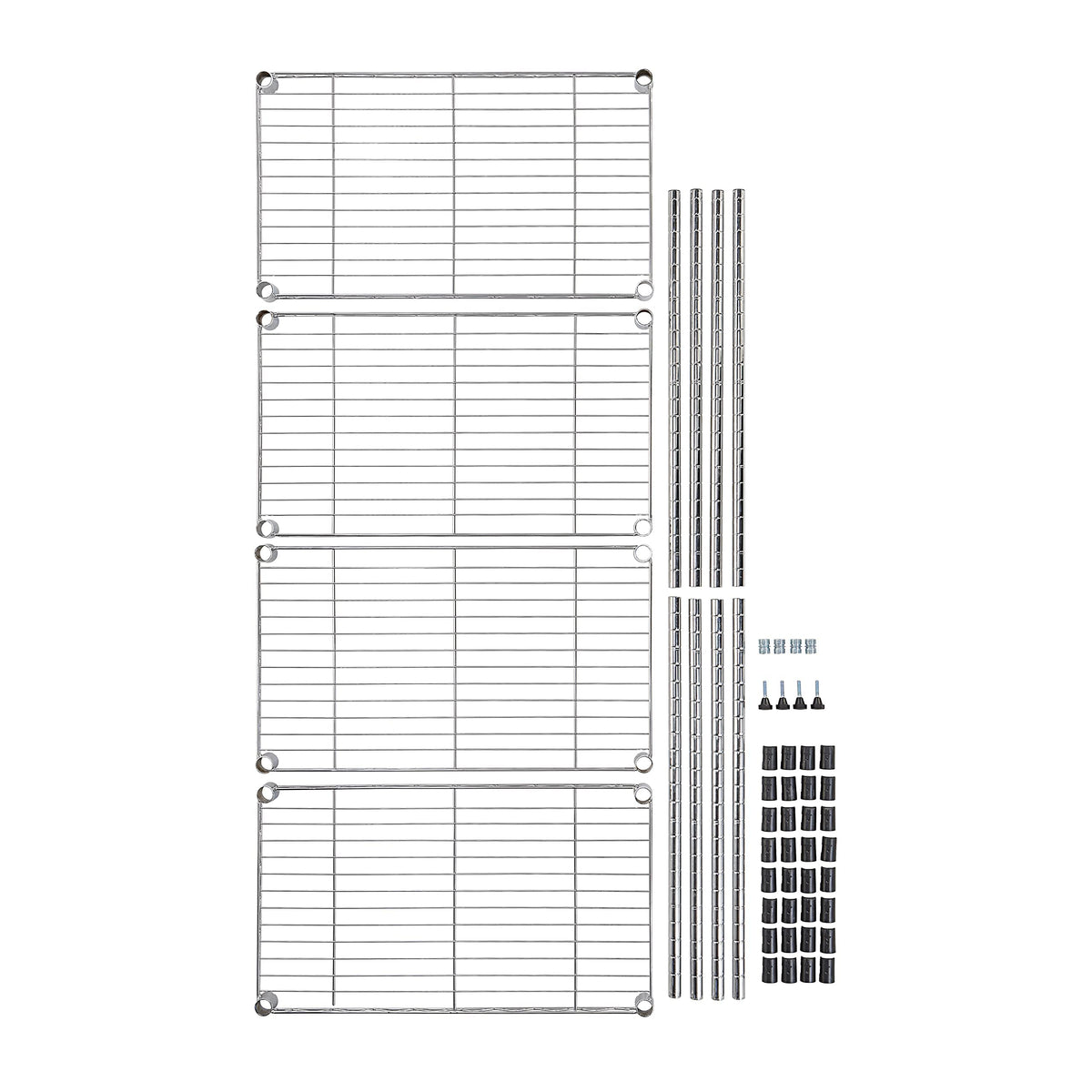 4 Shelf Adjustable Storage Shelving Unit for Garage