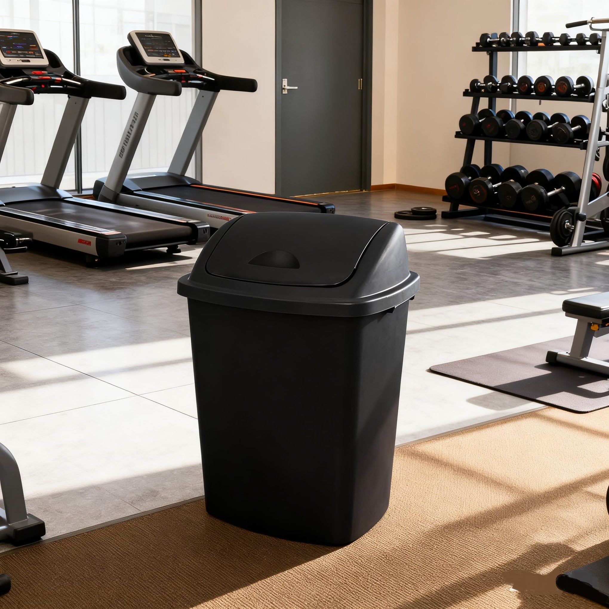 4 Pack 10 Gallon Swing Top Trash Can (4 Count)
