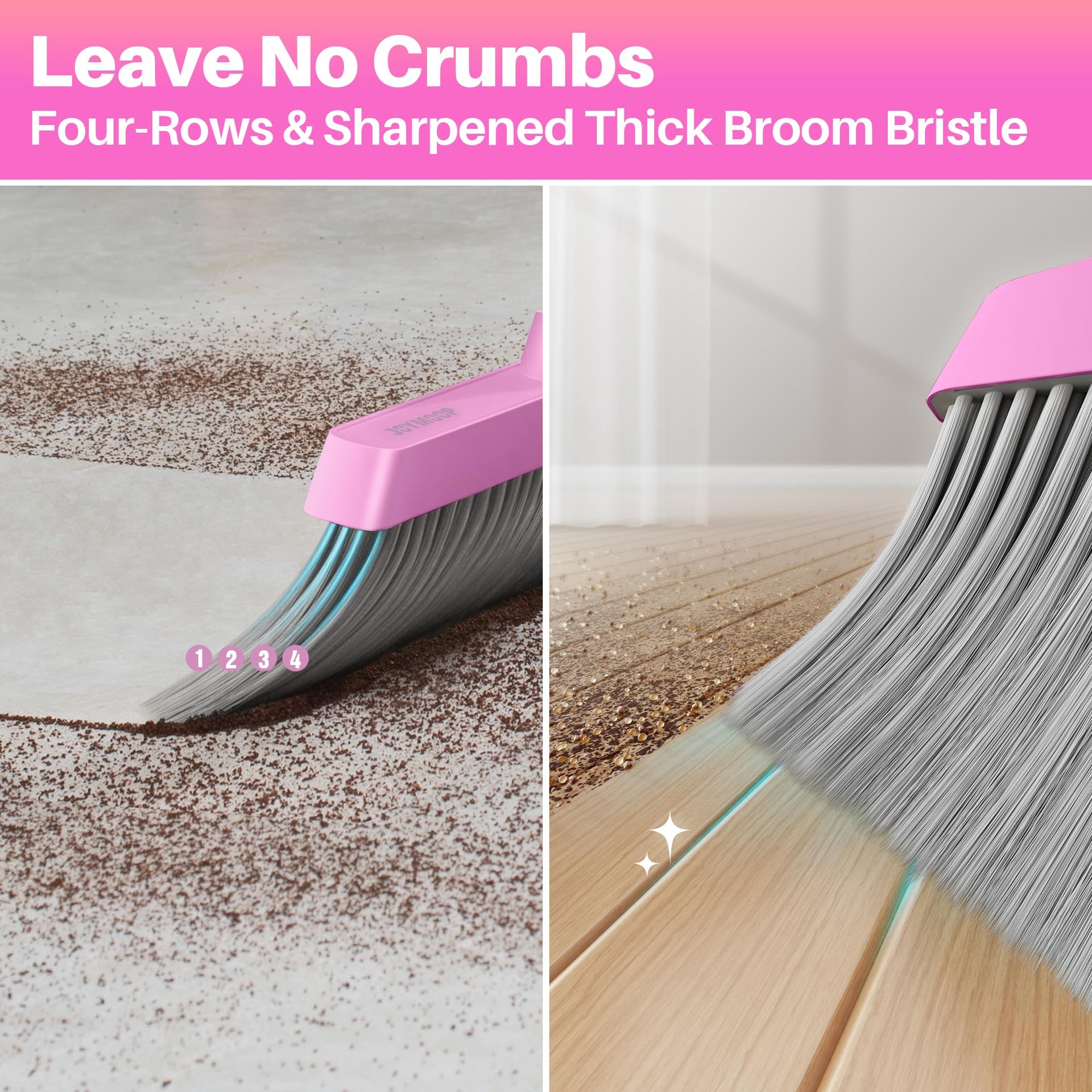 Pink Broom and Dustpan Set