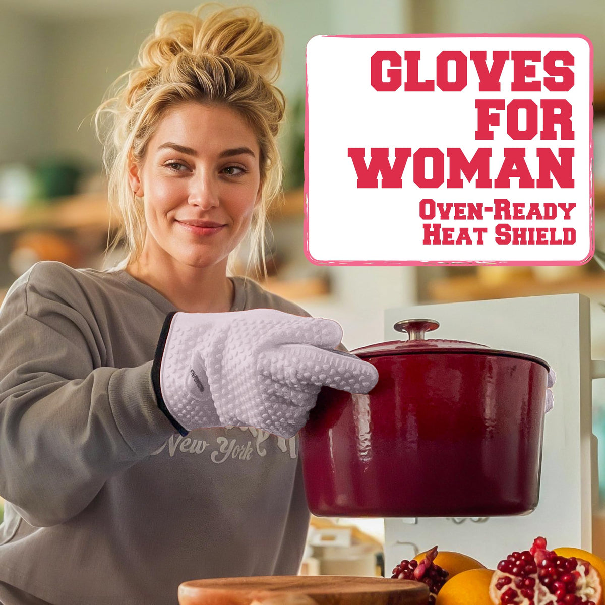 XL Silicone Smoker BBQ Gloves Heat Resistant Oven Mitts (2 Count)