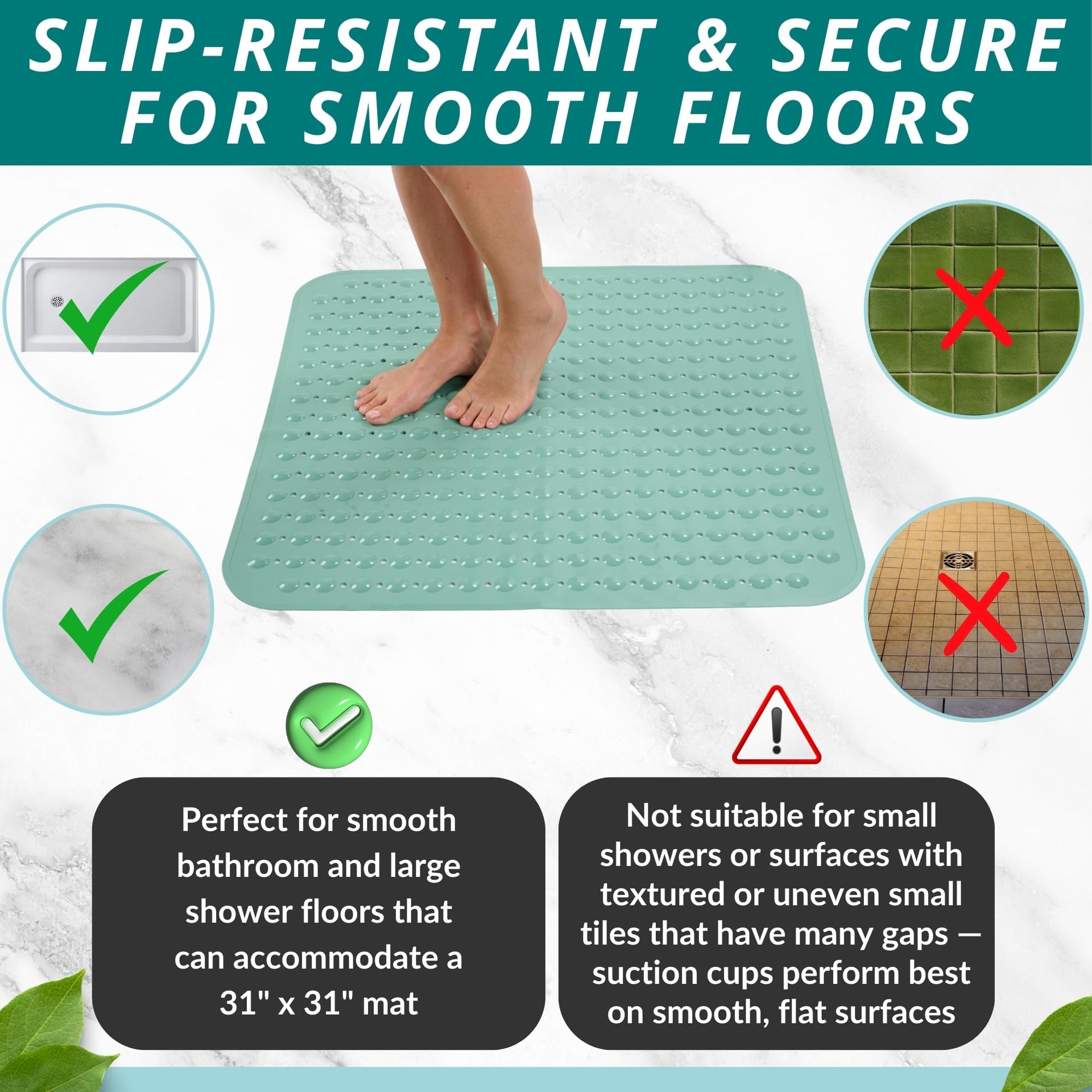Extra Large Square Non Slip Shower Mat