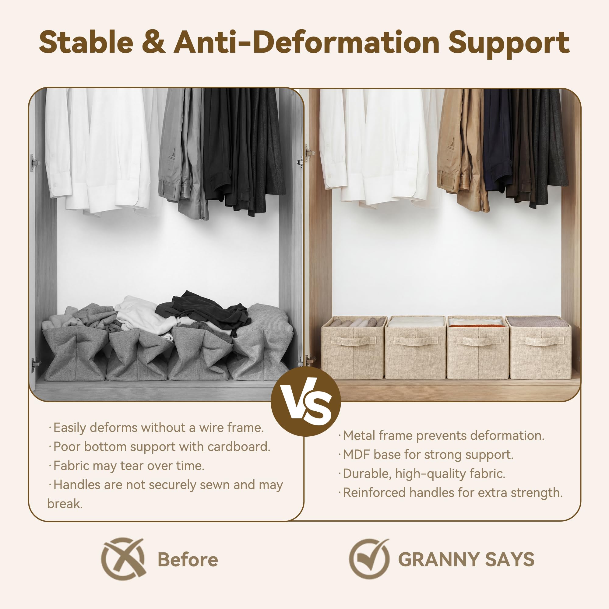 Storage Bins for Closet (2 Count)