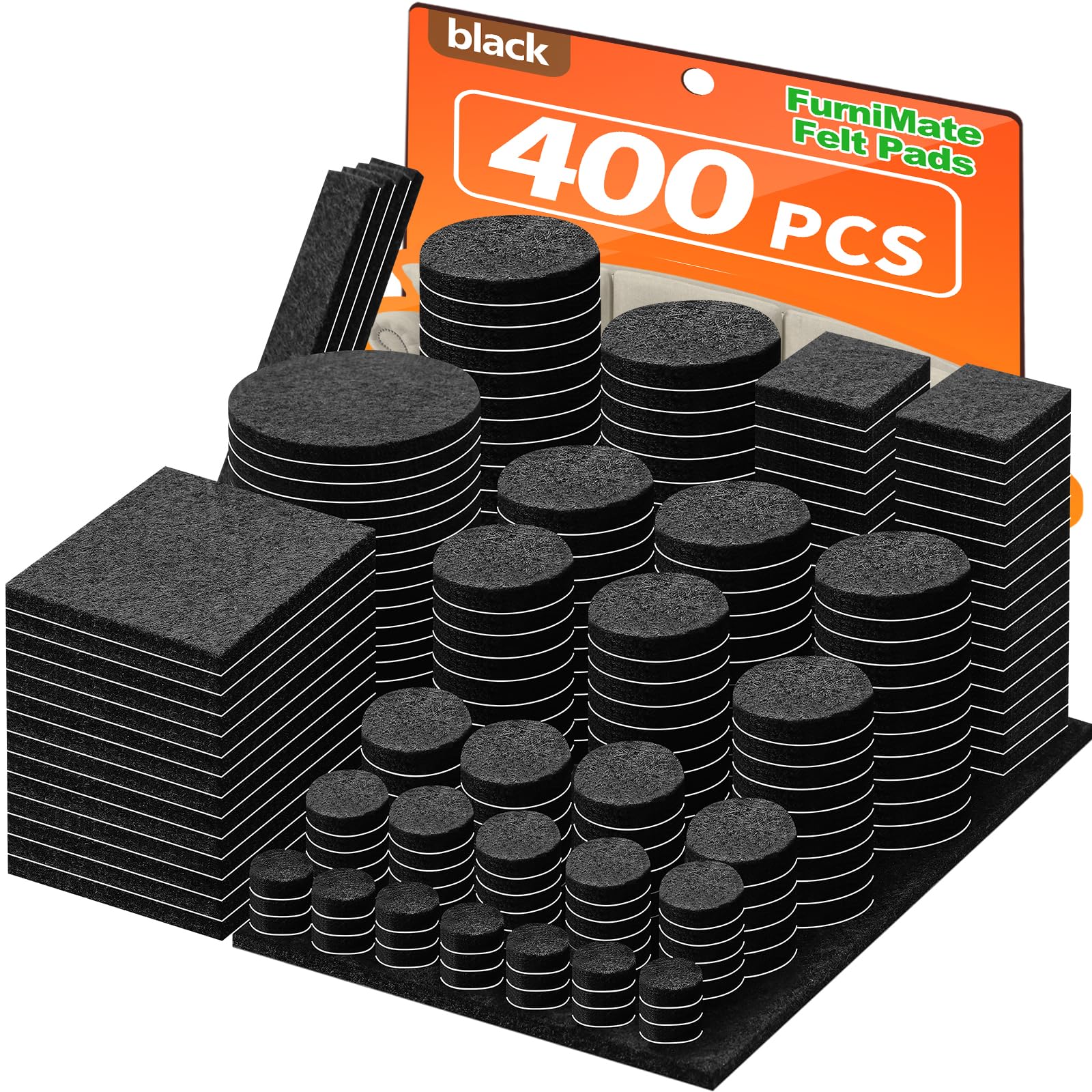 Felt Furniture Pads 400 Pieces (400 Count)