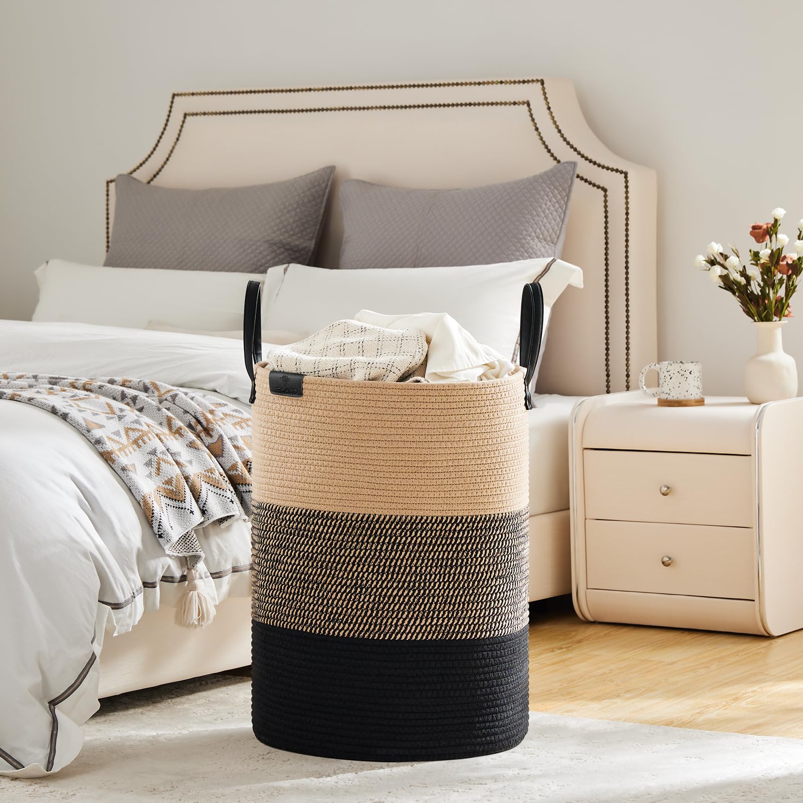 100L Tall Woven Rope Laundry Hamper (3381.4023 Fl Oz) - ModHome Supplies