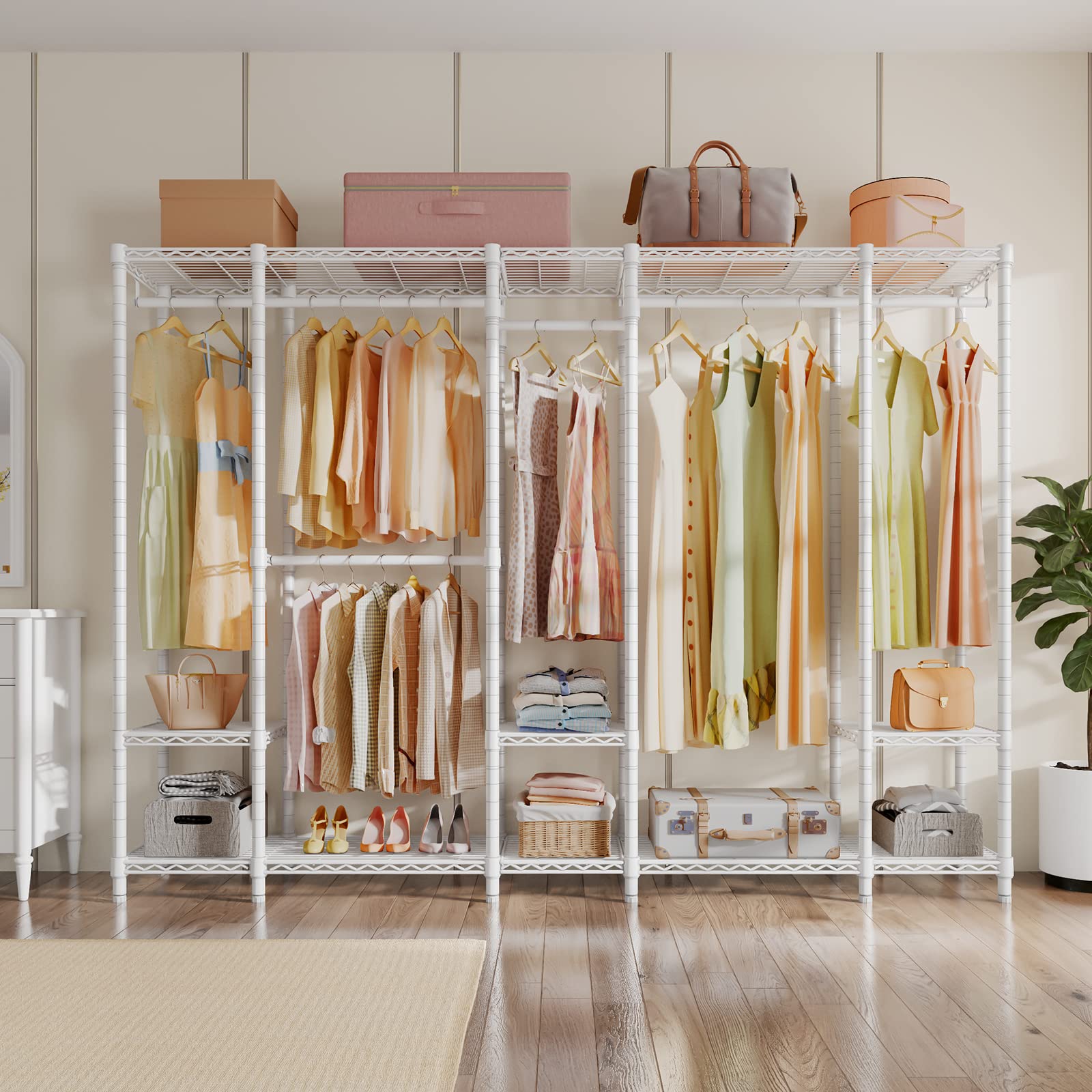 V50 Closet Organizer System with Adjustable Shelves
