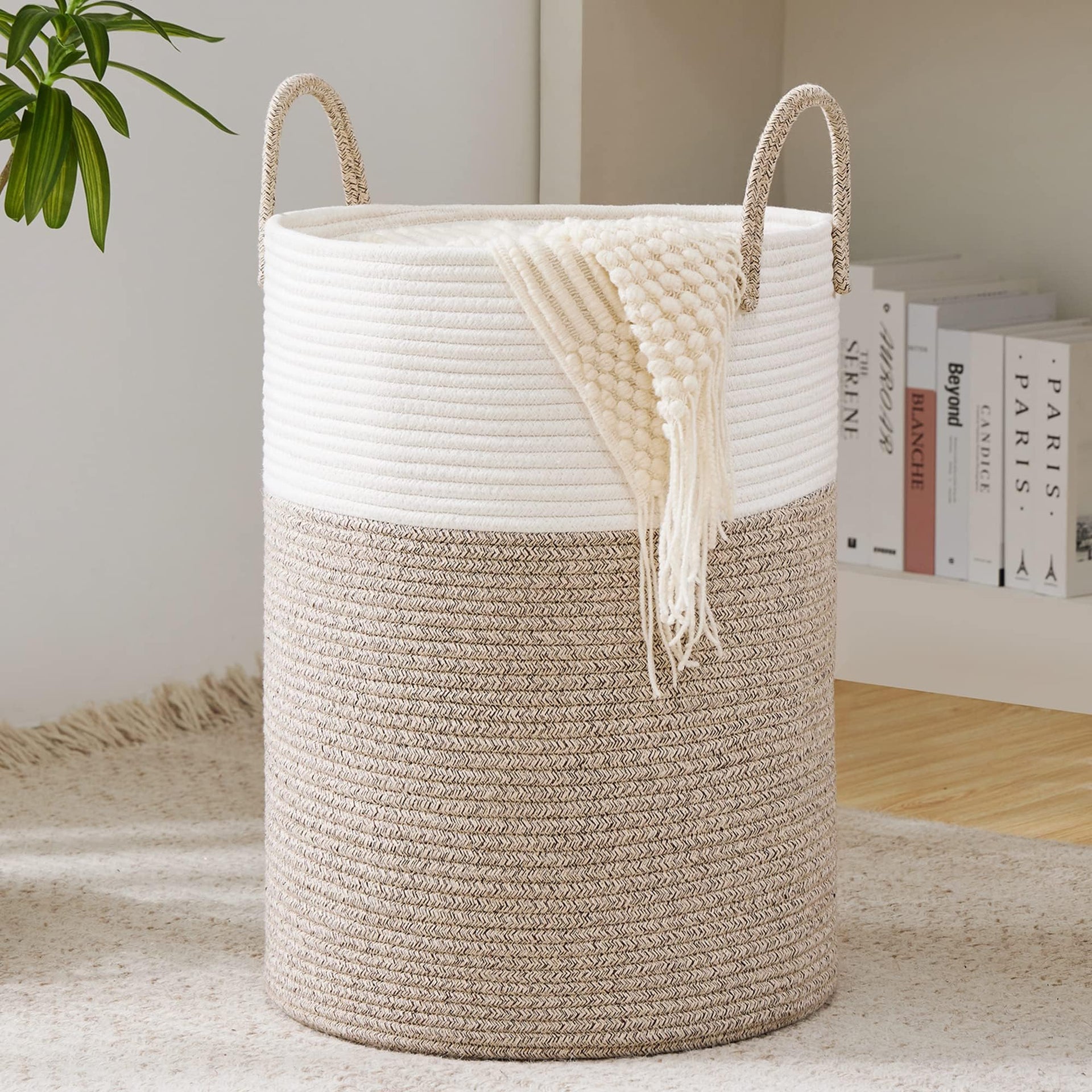 Woven Rope Laundry Hamper Basket