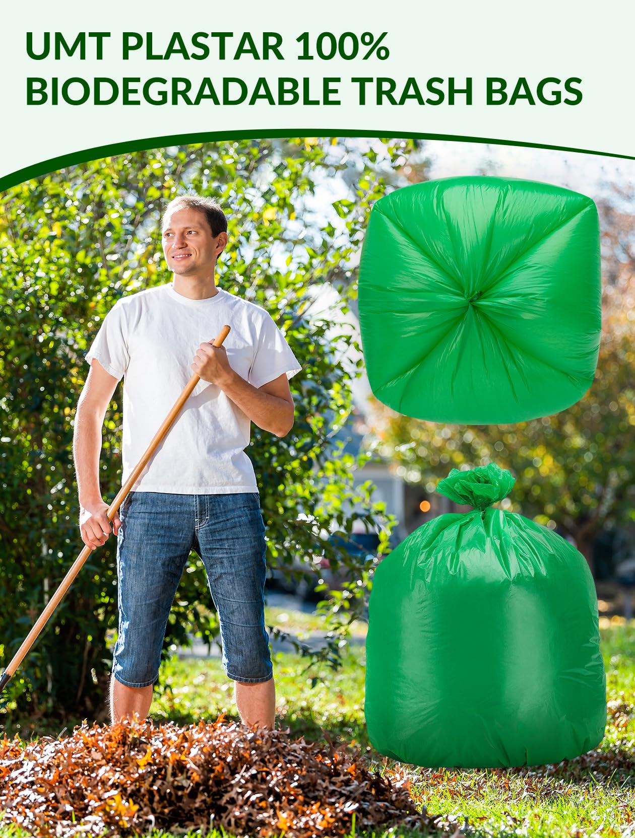 100 Count 40 45 Gallon Compostable Trash Bags