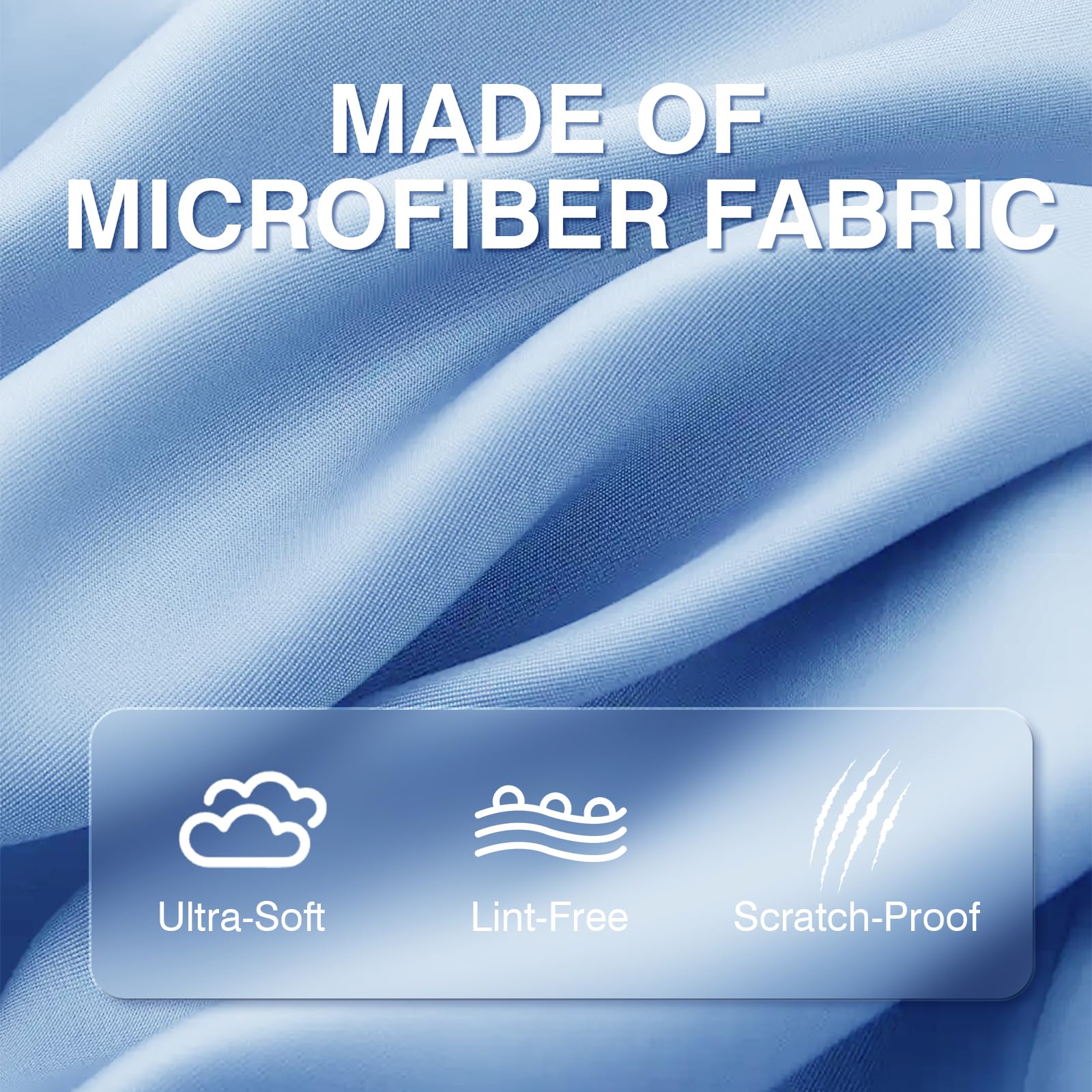 60 Pack Microfiber Cleaning Cloths for Glasses (60 Count)