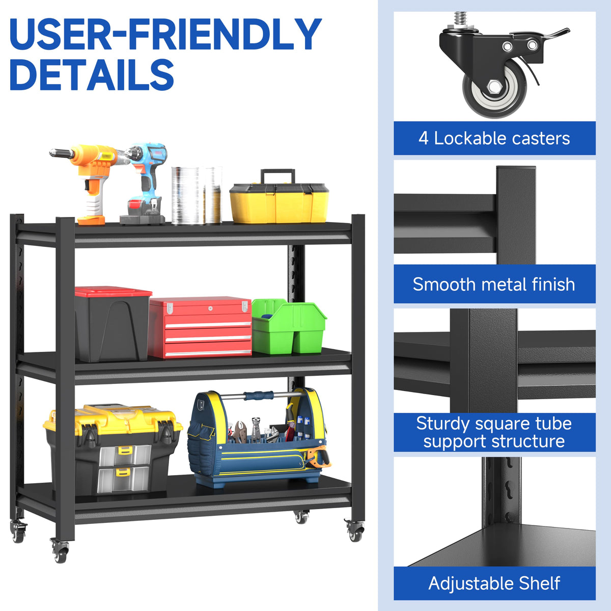 3 Tier Adjustable Garage Storage Shelving