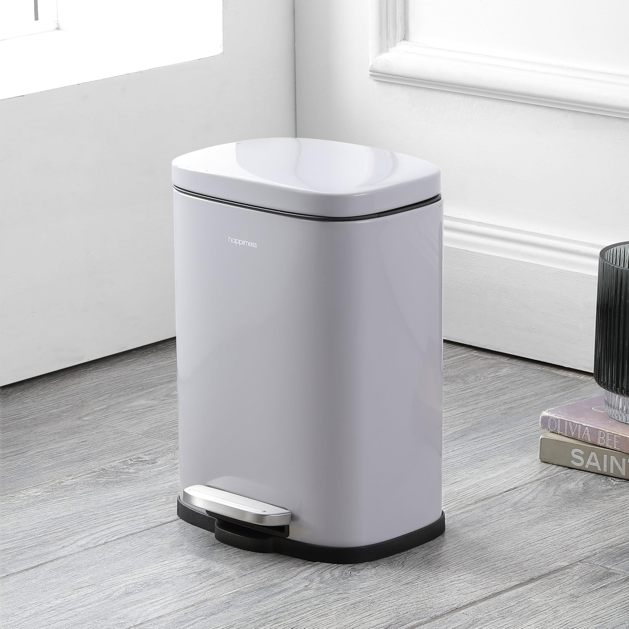Connor 2 Piece Iron Trash Can (2 Count)