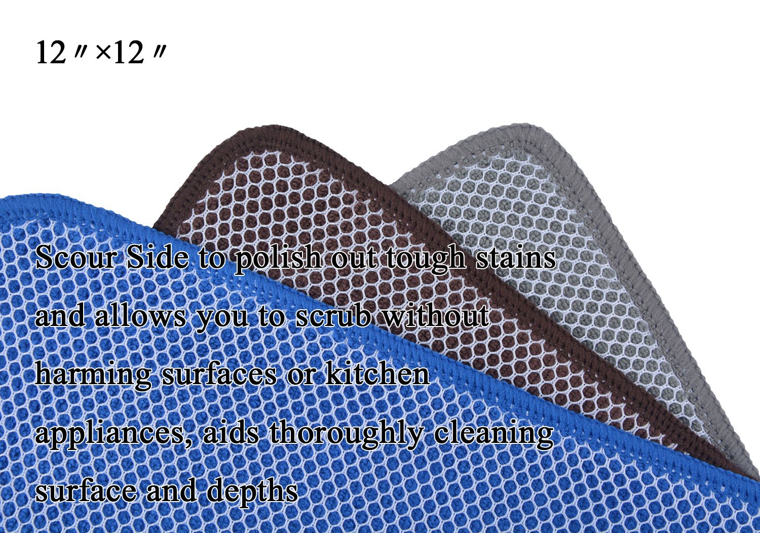Dish Cloths for Washing Dishes with Scrub Side (9 Count)