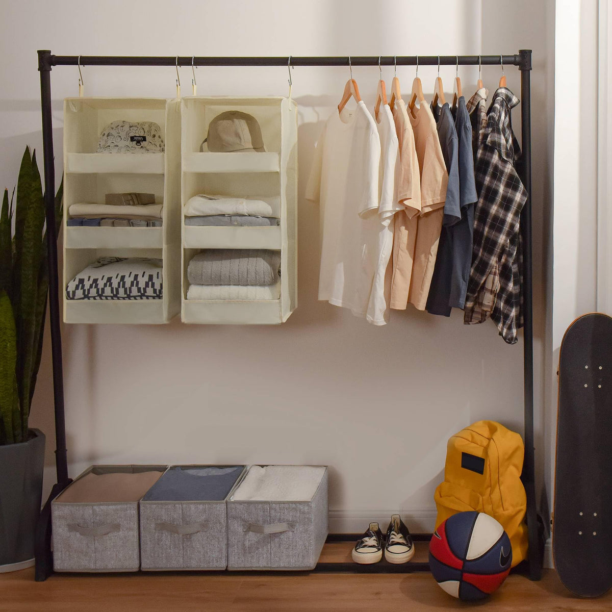 3 Shelf Hanging Closet Organizer (2 Count)
