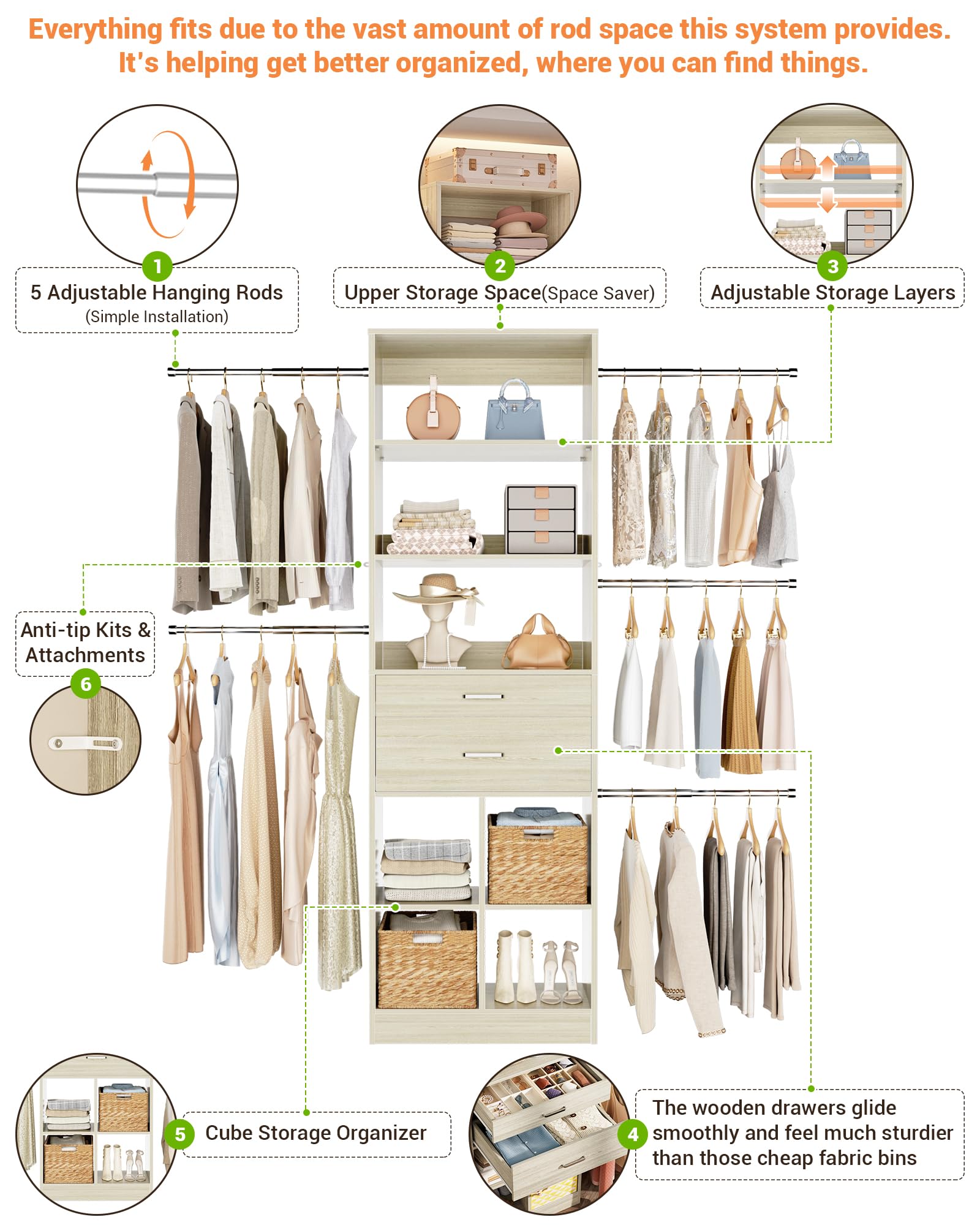 Small Closet System (6 Count)