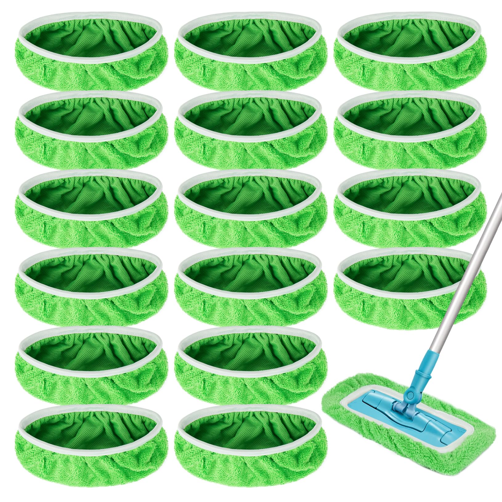 Reusable Dry Sweeping Cloths Microfiber Wet Mop Pads Compatible with Swiffer Sweeper Mop Replacement Sweeping Mopping pad Refills for Hardwood Surface Floor Cleaning (6 Count)