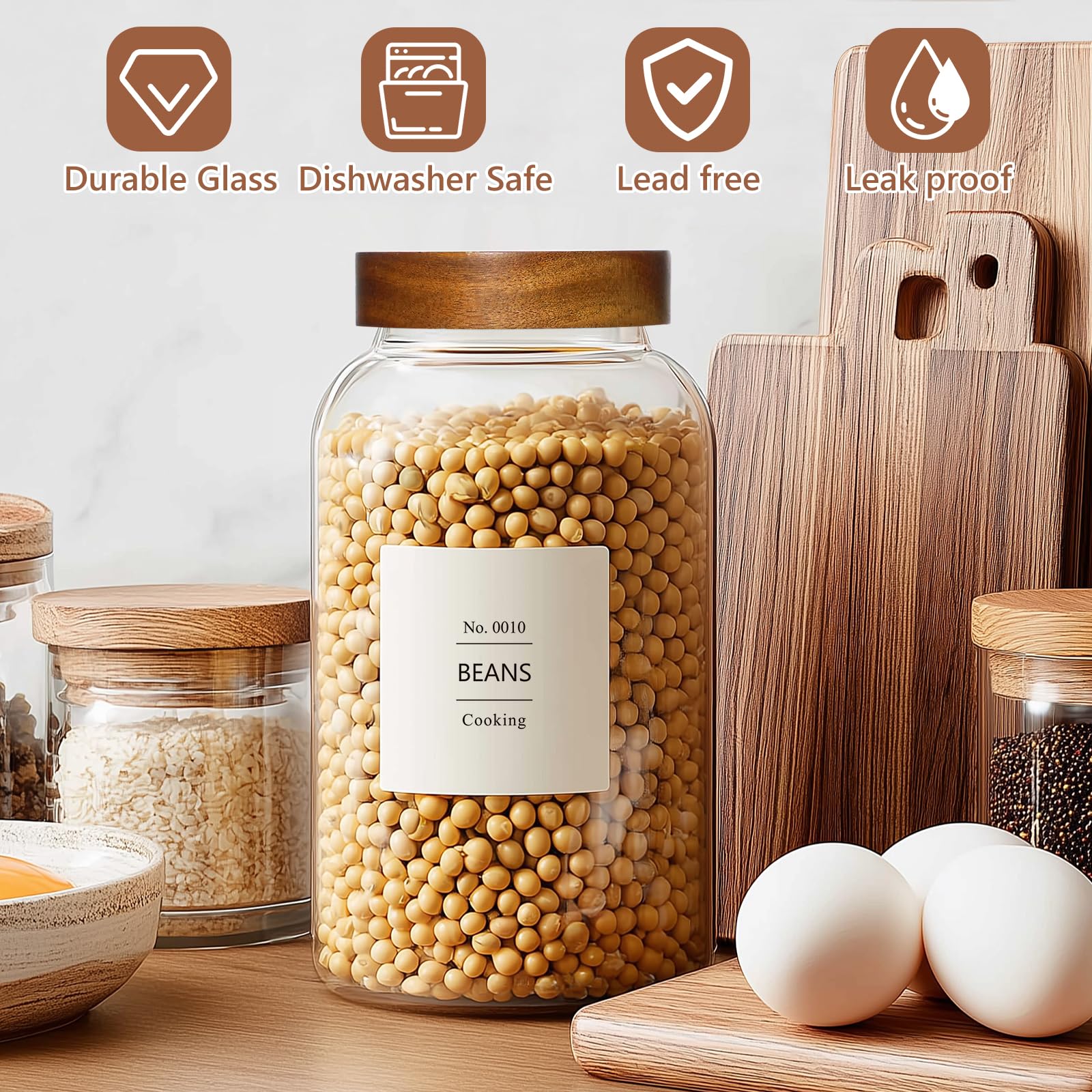88oz Glass Jars w (3 Count)