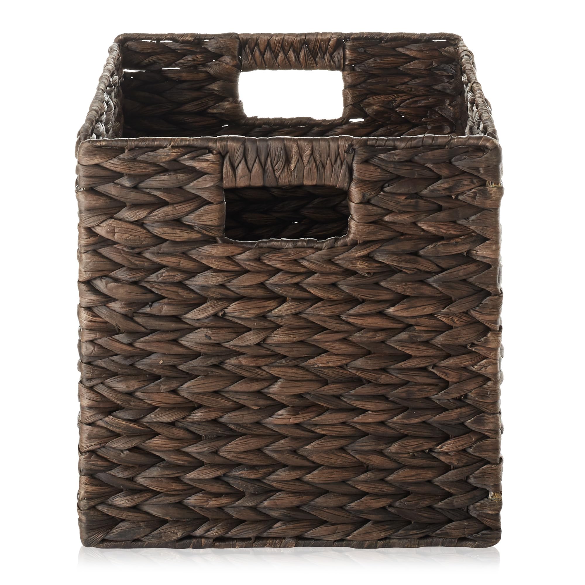10.5" x 10.5" Water Hyacinth Storage Baskets (4 Count)