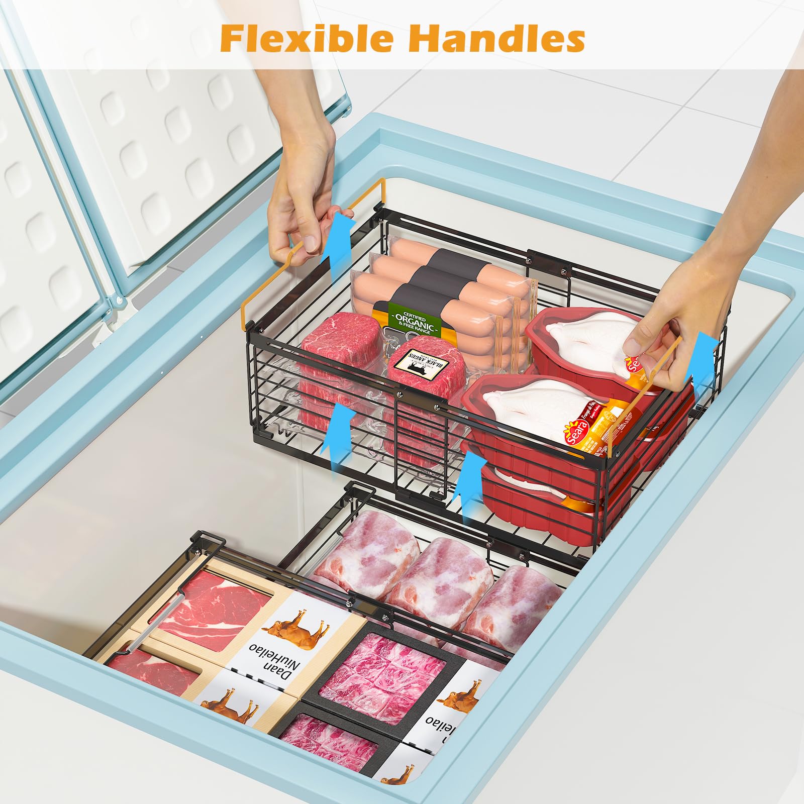 Expandable Chest Freezer Organizer (2 Count)