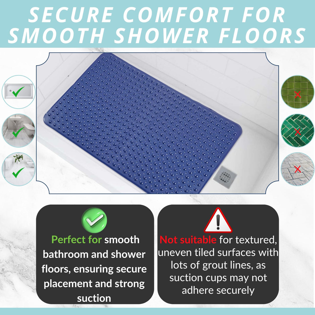 Extra Large Shower Mat Non Slip