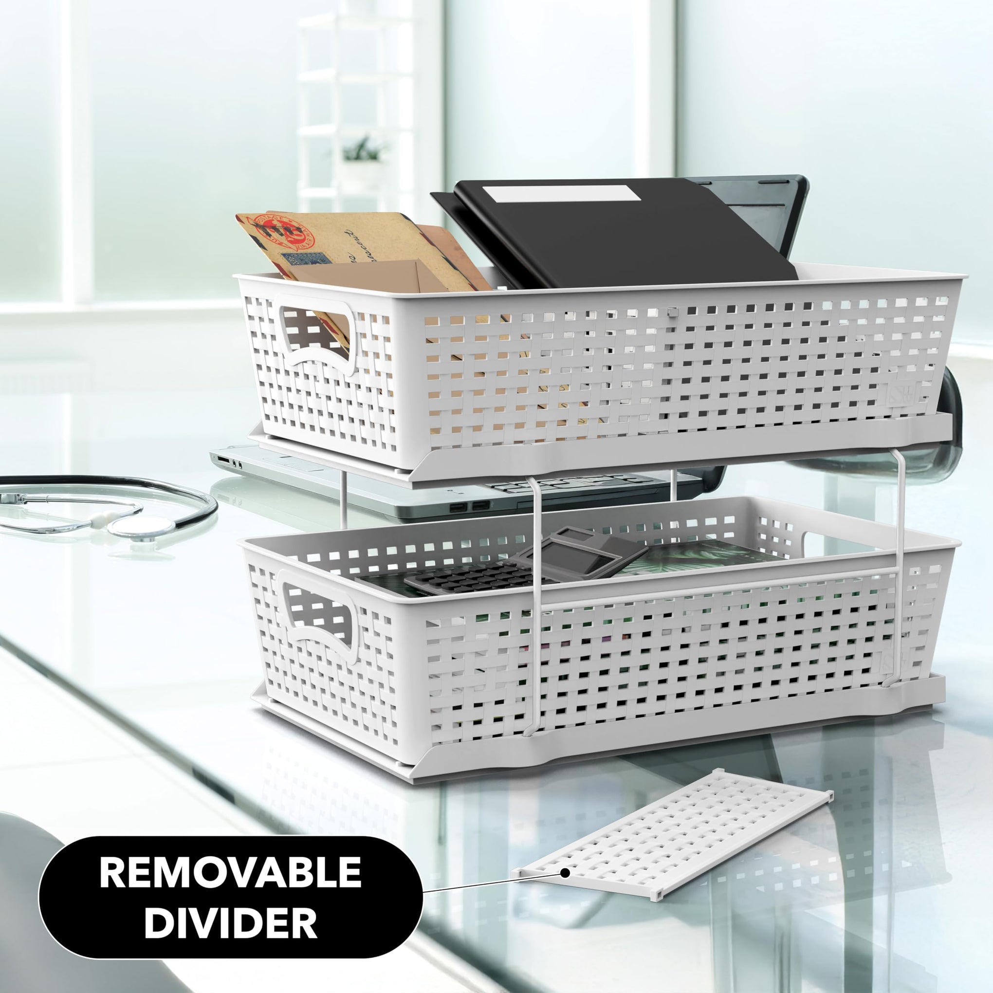 2 Tier Pull Out Sliding Drawer Under Sink Storage