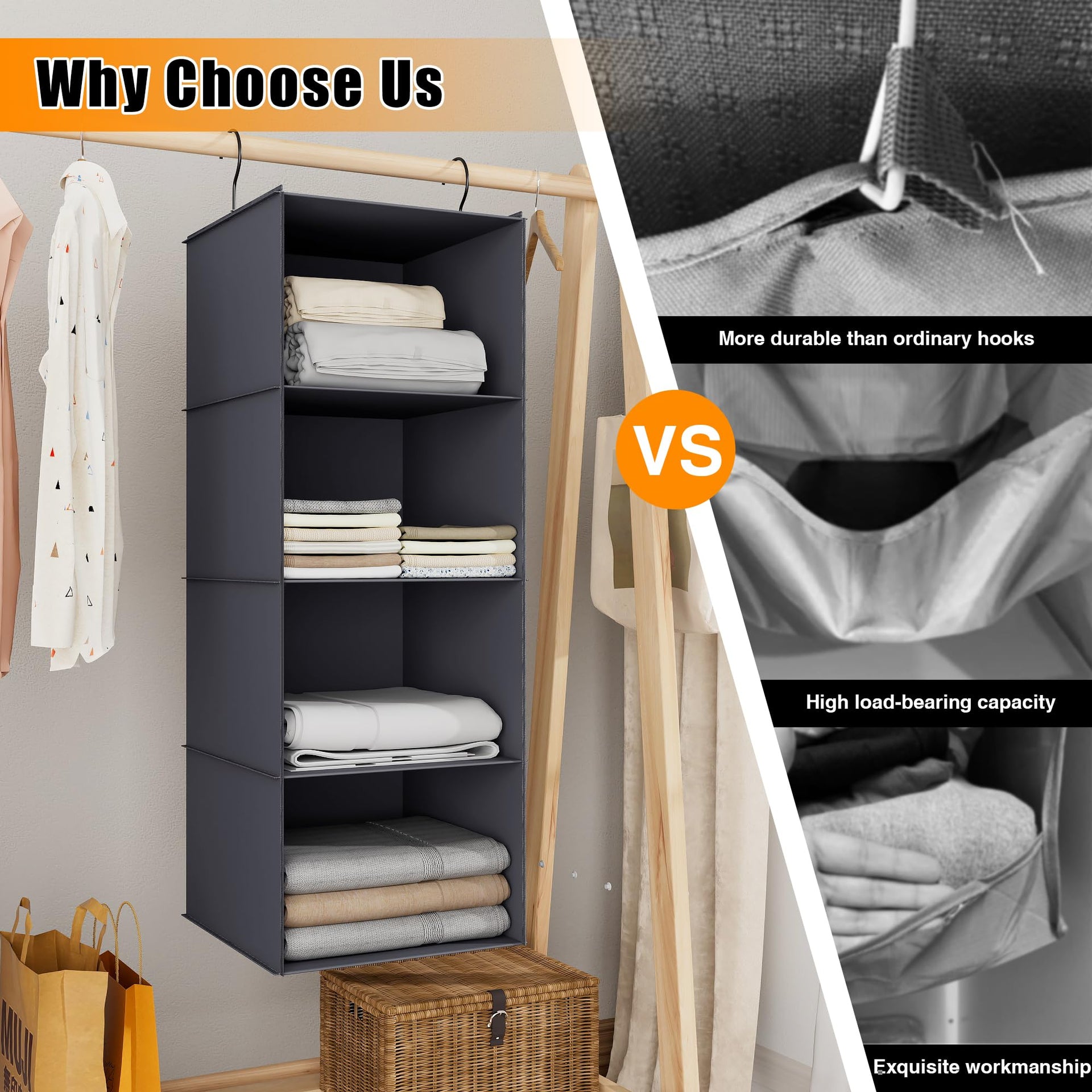 Hanging Closet Organizer 4 (4 Count)