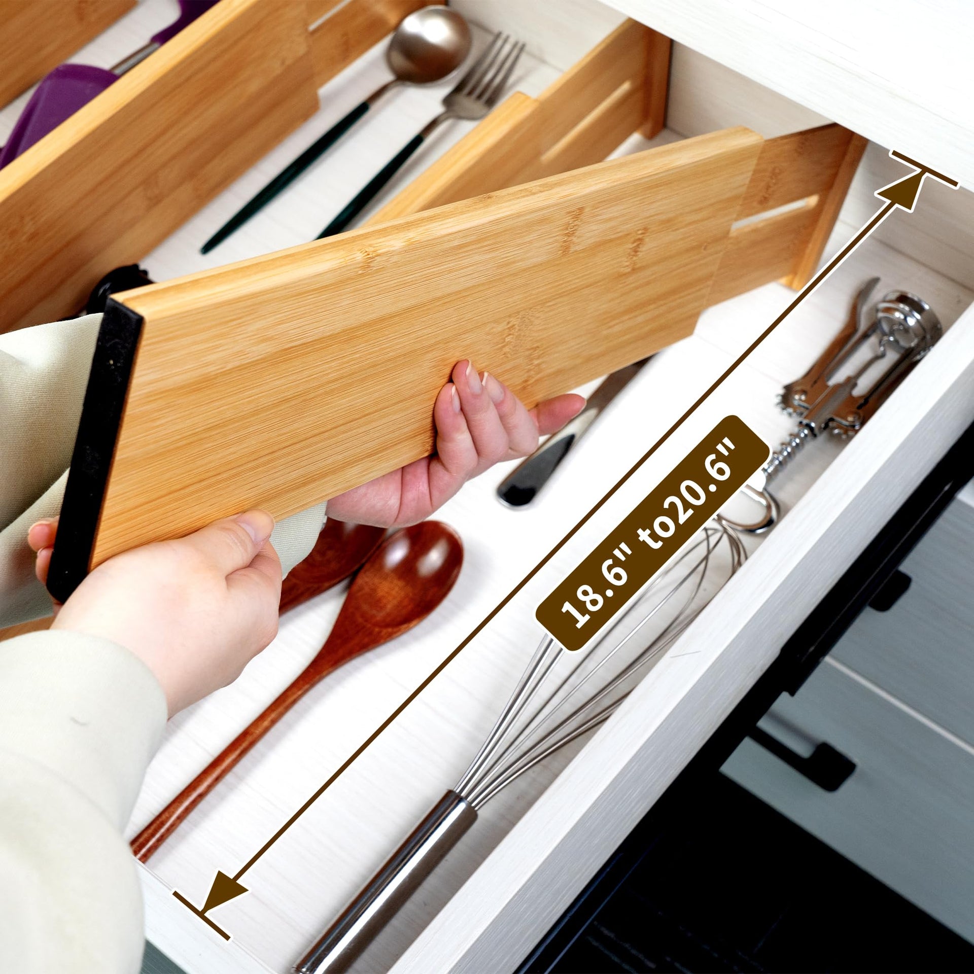 Bamboo Drawer Dividers Large