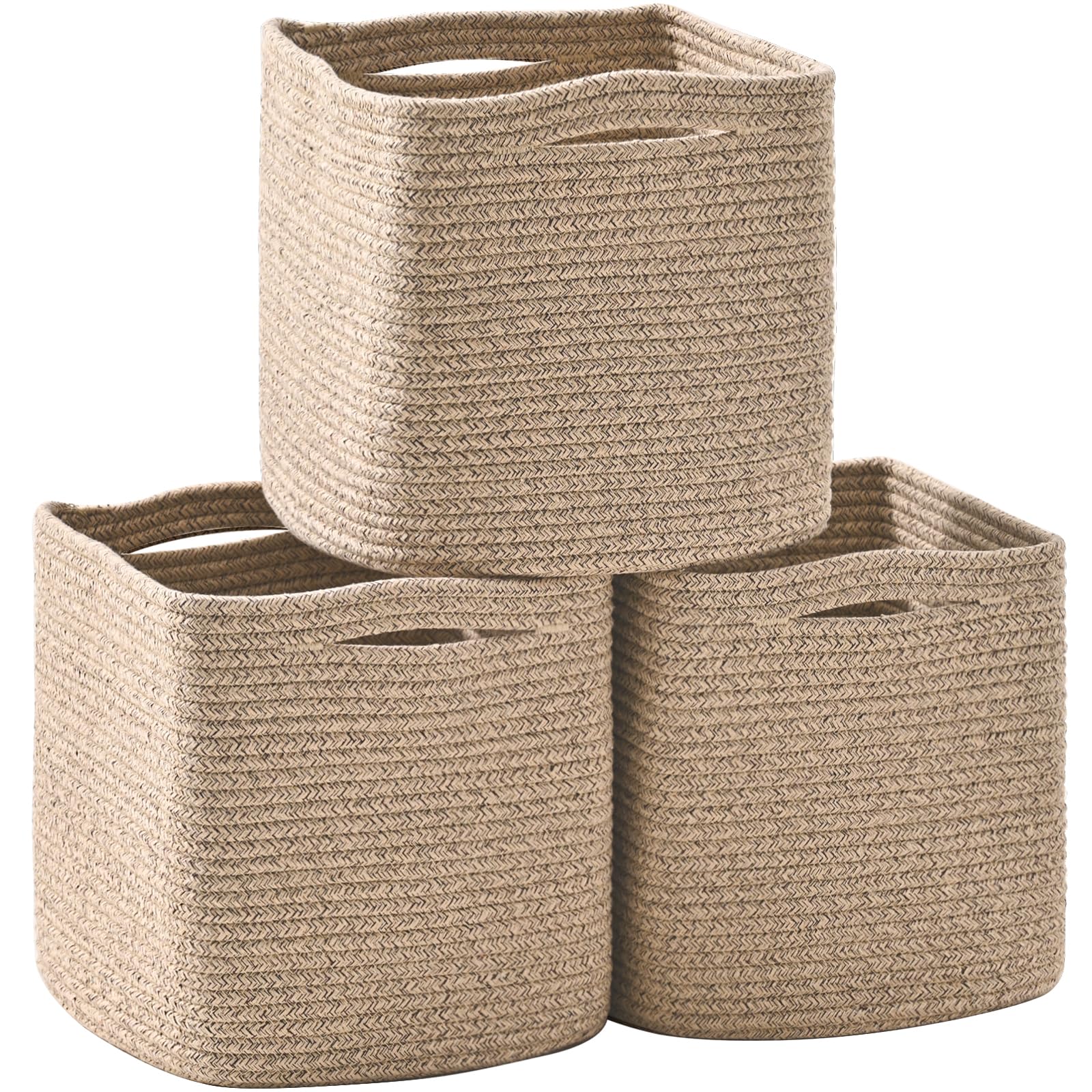 13 Inch Cube Closet Storage Bins 13x13x13 in (3 Count)