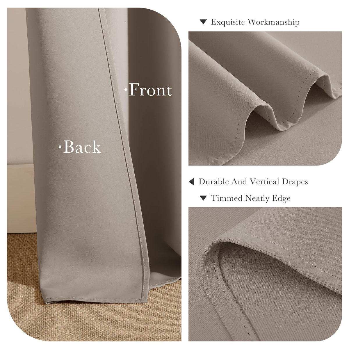 Light Taupe Blackout Curtains