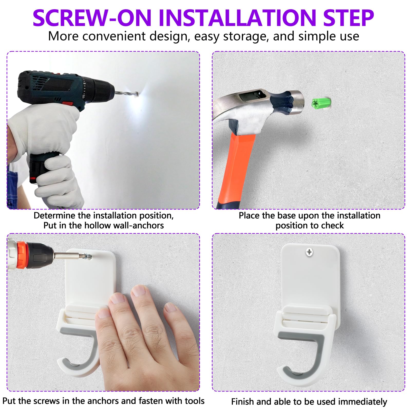 Broom and Mop Holder Wall Mount