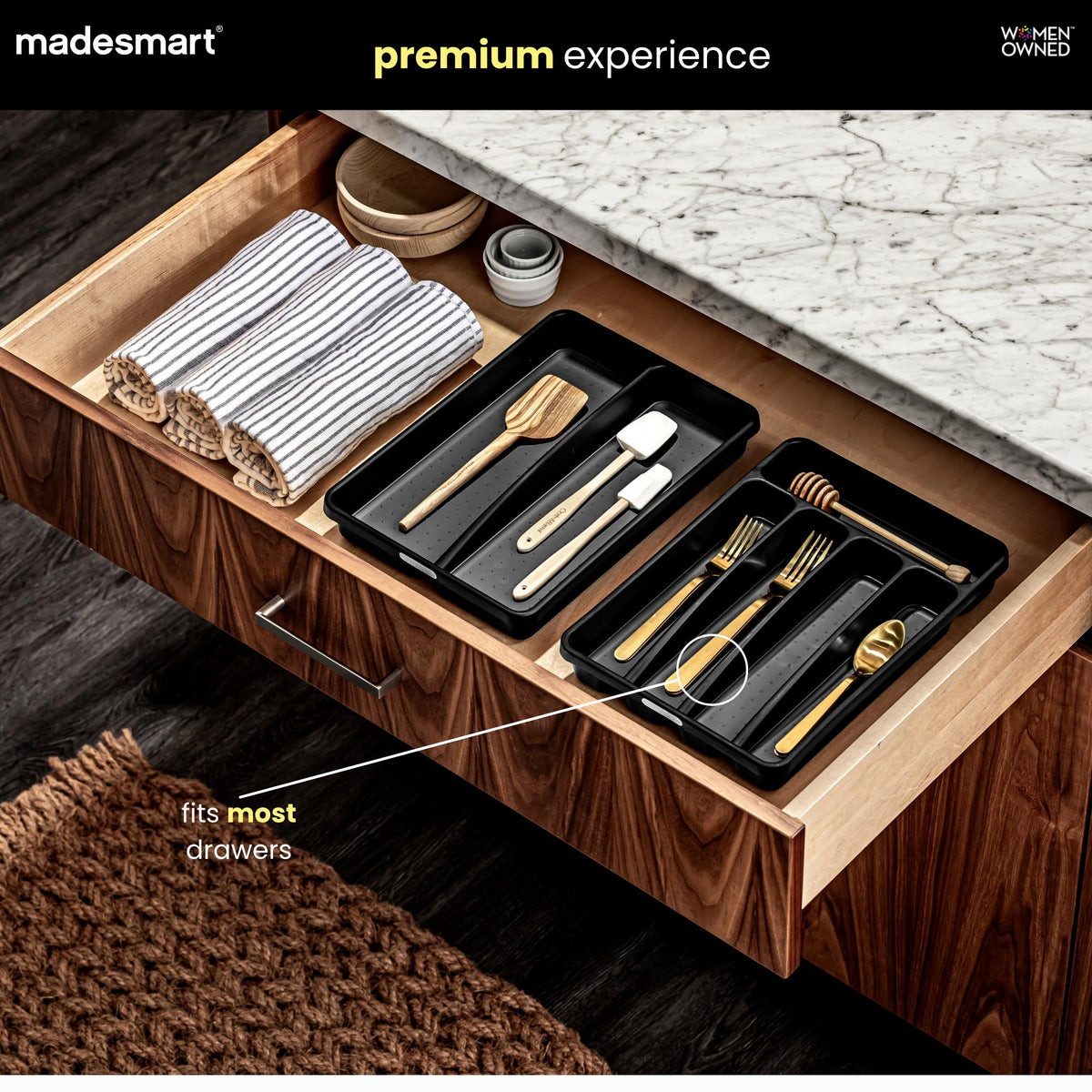 Classic 5 Compartment Compact Silverware Tray