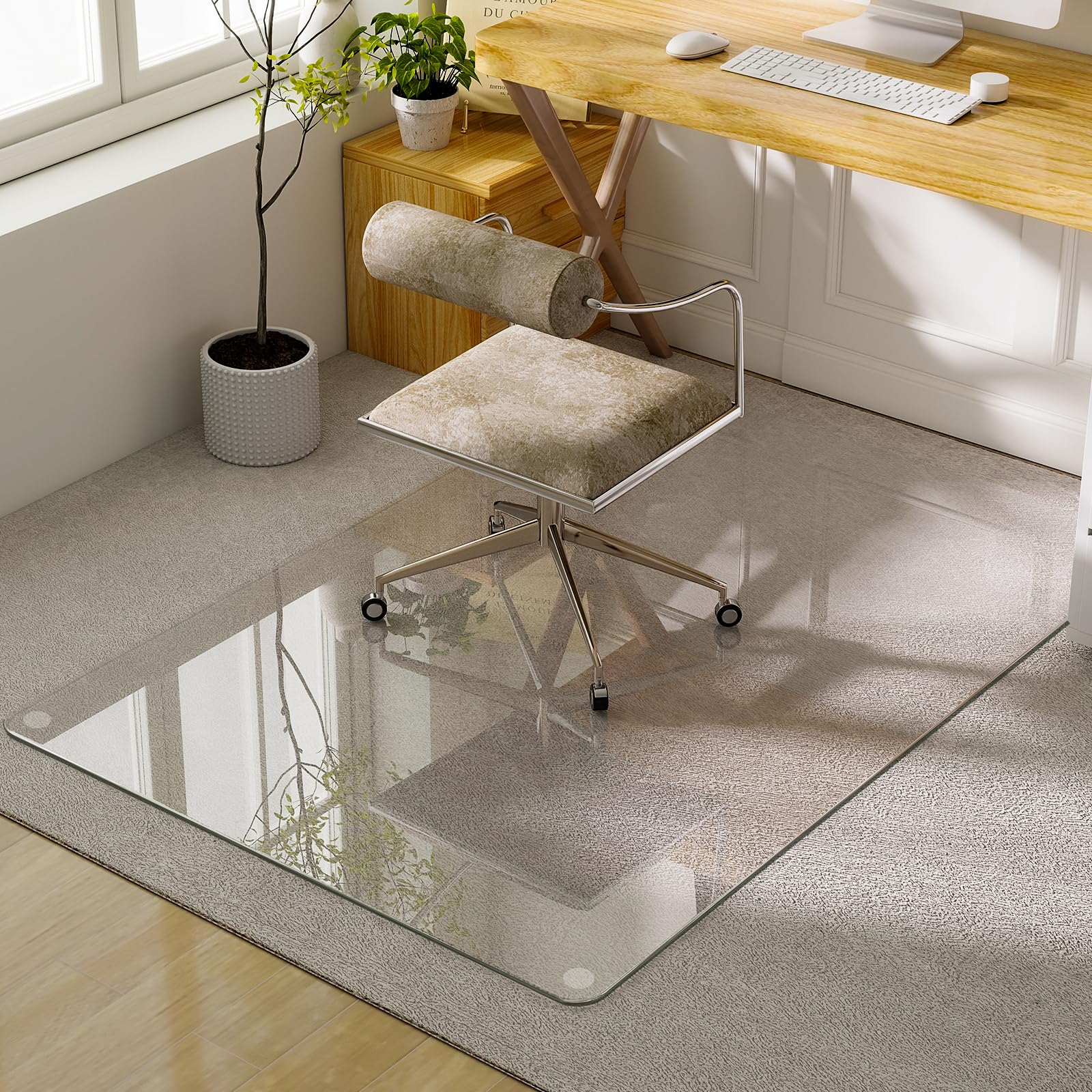 54"x32" Tempered Glass Chair Mat