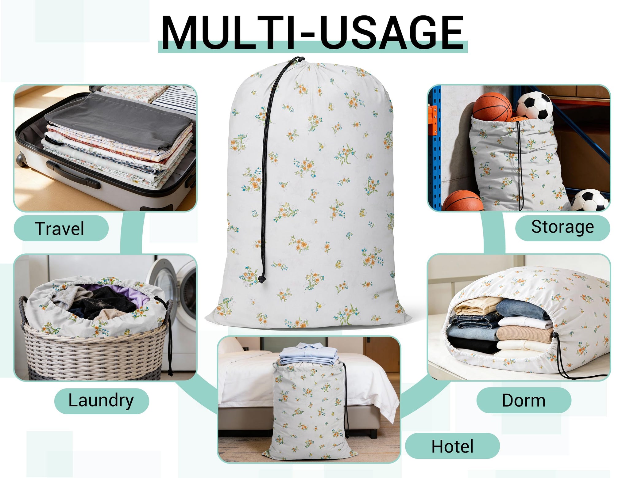 Bulk Travel Laundry Bag (24 Count)