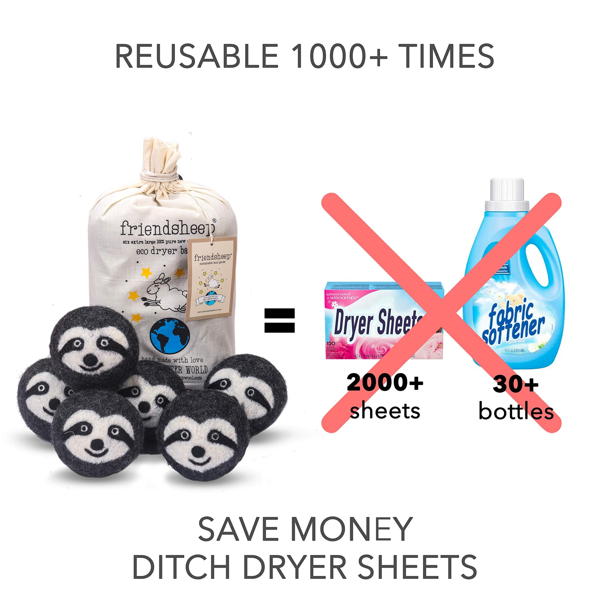 Wool Dryer Balls (6 Count)