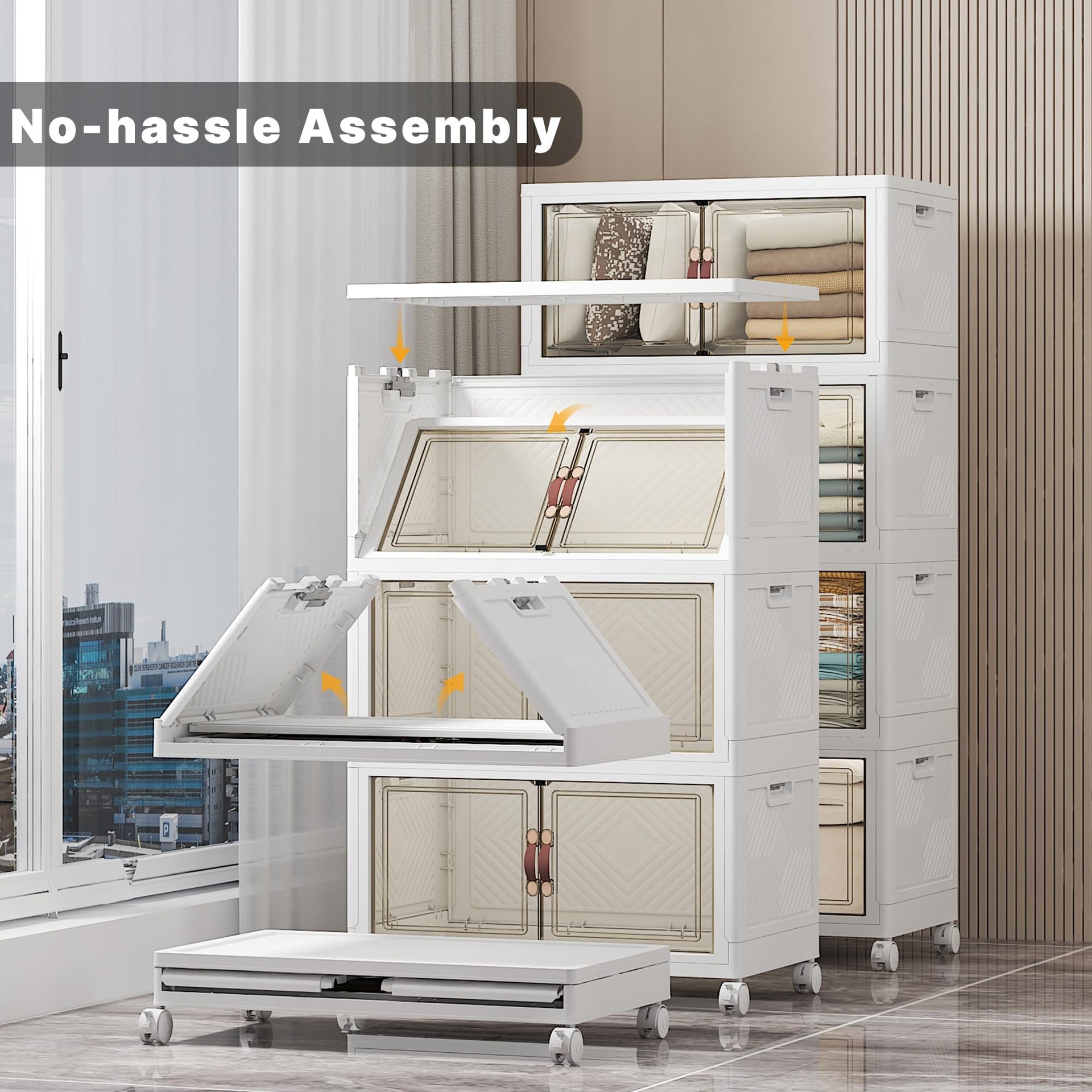 Stackable Storage Bins (4 Count)
