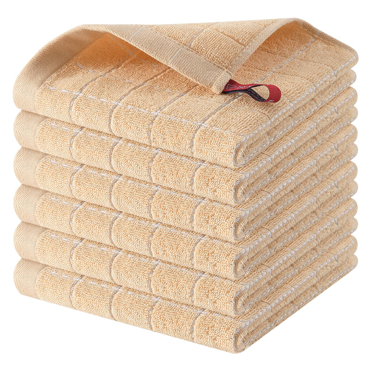 100% Cotton Terry Kitchen Dish Cloths (6 Count)