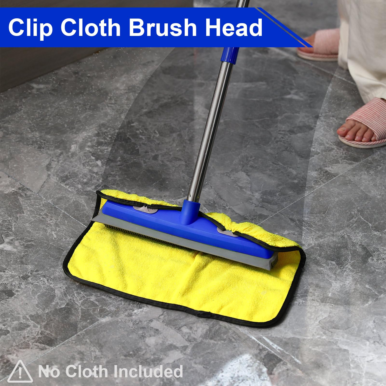 57" Rubber Broom for Pet Hair Removal