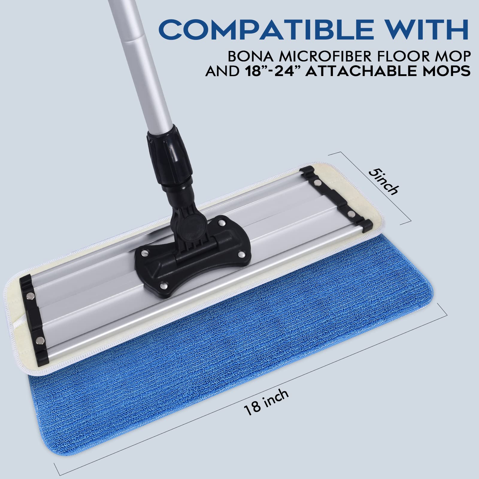 MATTHEW 18'' Microfiber Spray Mop Replacement Pads Heads for Wet Dry Reusable Mops Floor Home Commercial Cleaning Refills (12 Count)
