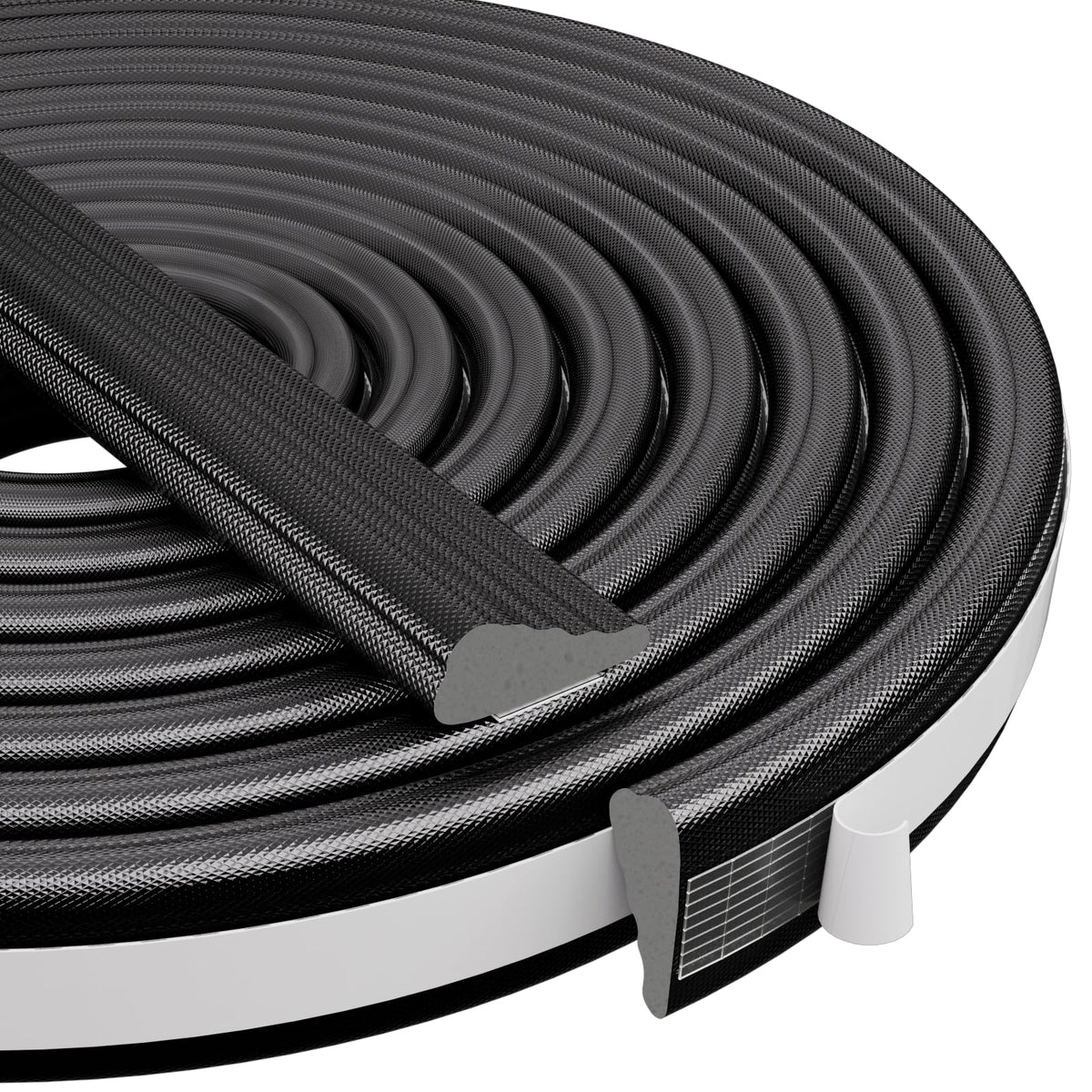 Wedge Shape Window Weather Stripping Door Frame Seal 118” Black
