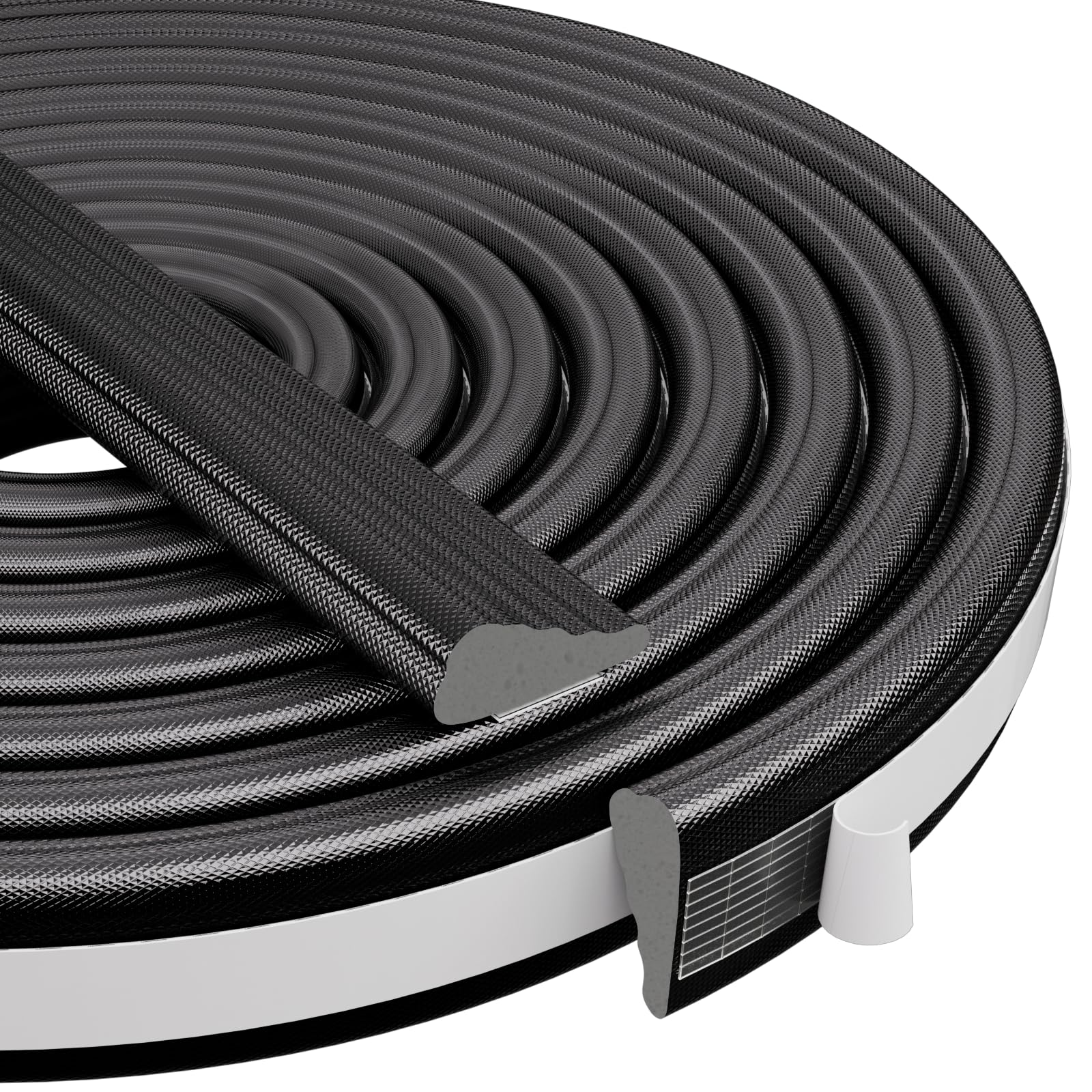 Wedge Shape Window Weather Stripping Door Frame Seal 196” Black (16.3333 Foot)
