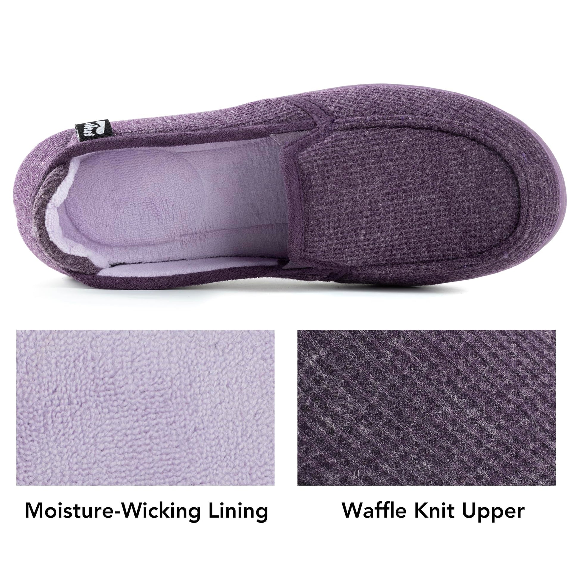 Women's Two Tone Hoodback Slipper with Removable Insole