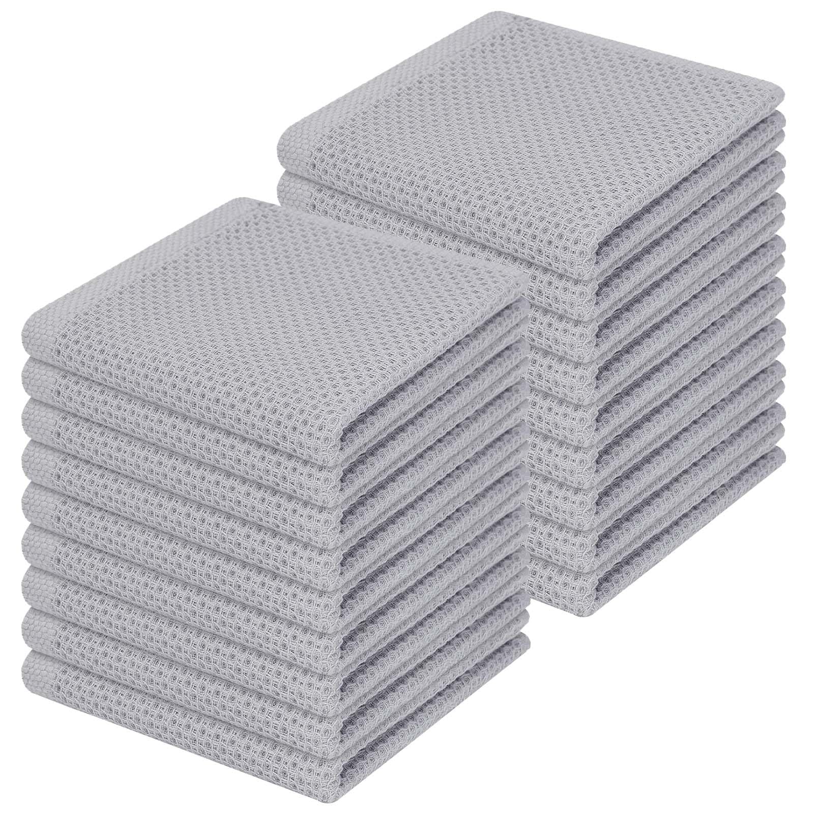 100% Cotton Waffle Weave Kitchen Dish Cloths 18 (18 Count)
