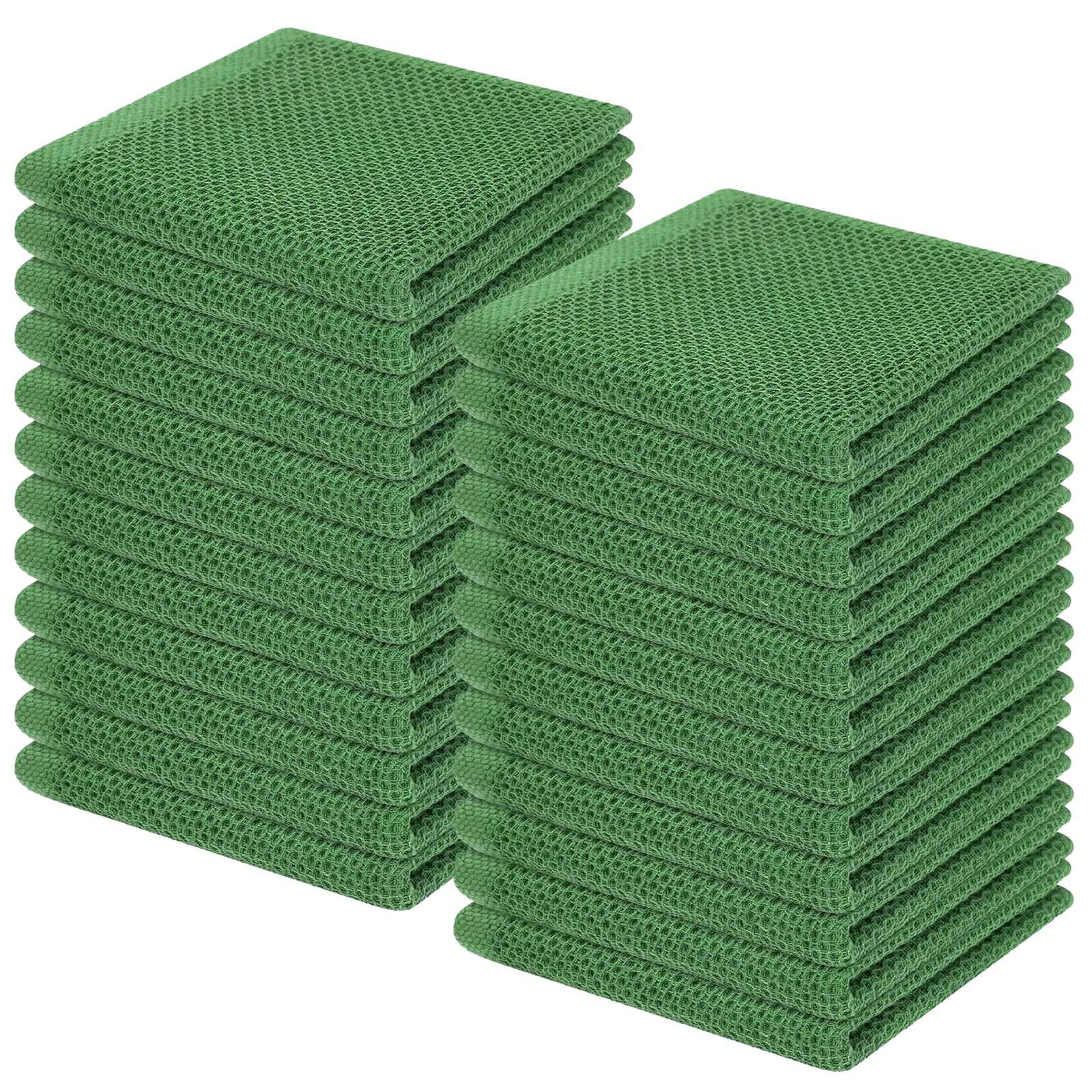 100% Cotton Waffle Weave Kitchen Dish Cloths 24 (24 Count)