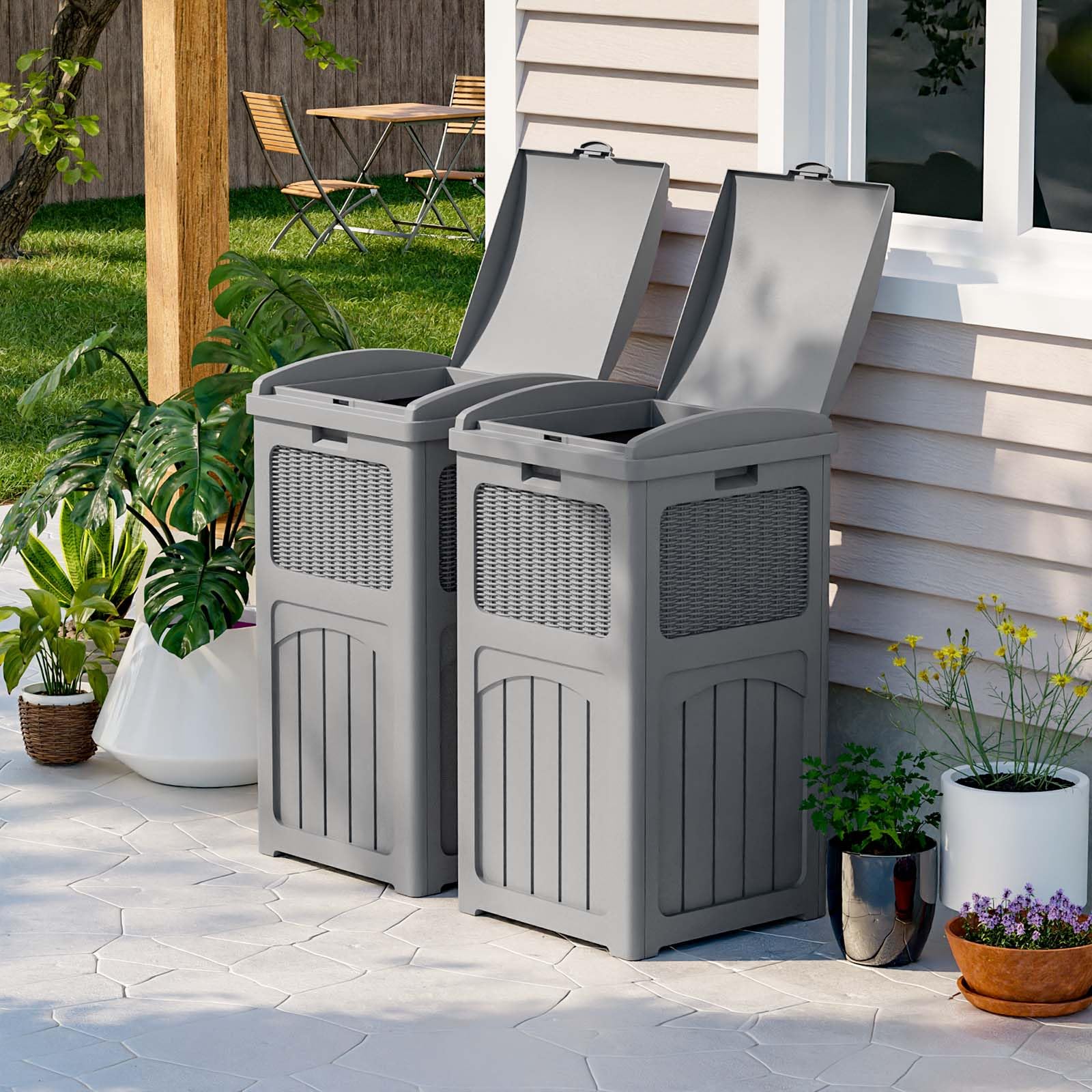 36 Gallon Outdoor Trash Can (2 Count)