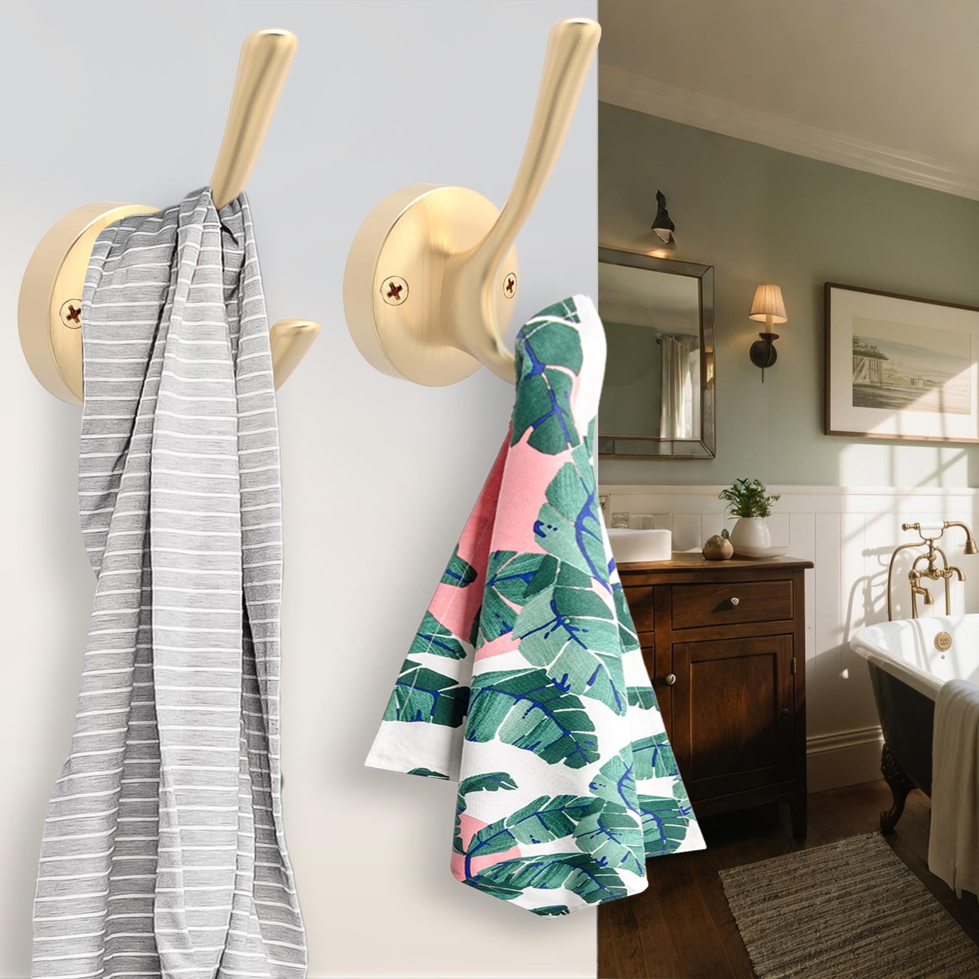 Gold Coat Hooks for Wall