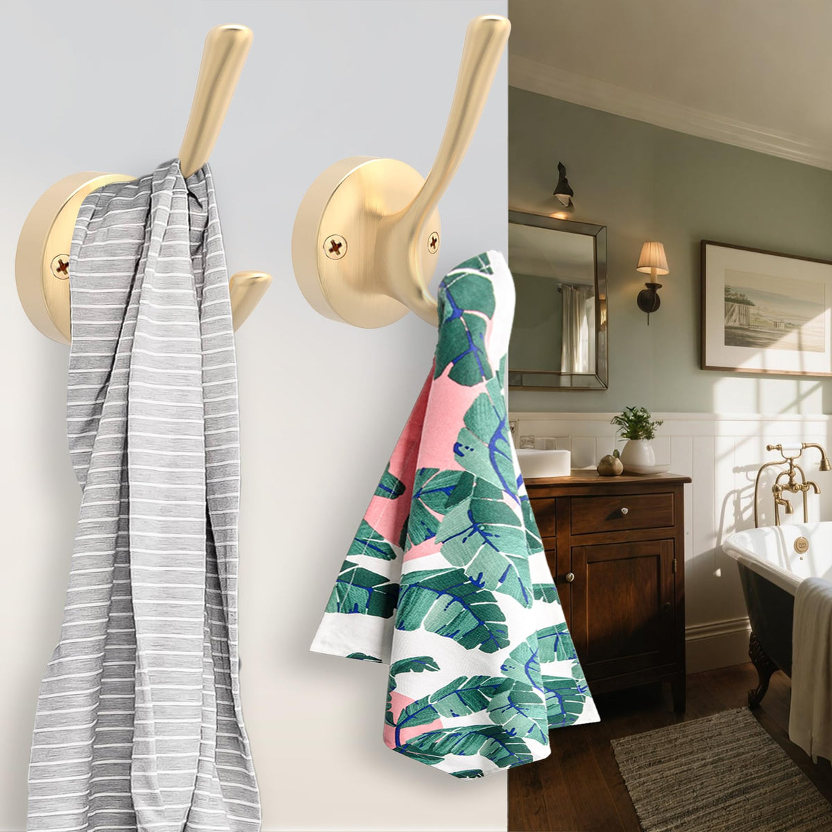 Gold Coat Hooks for Wall