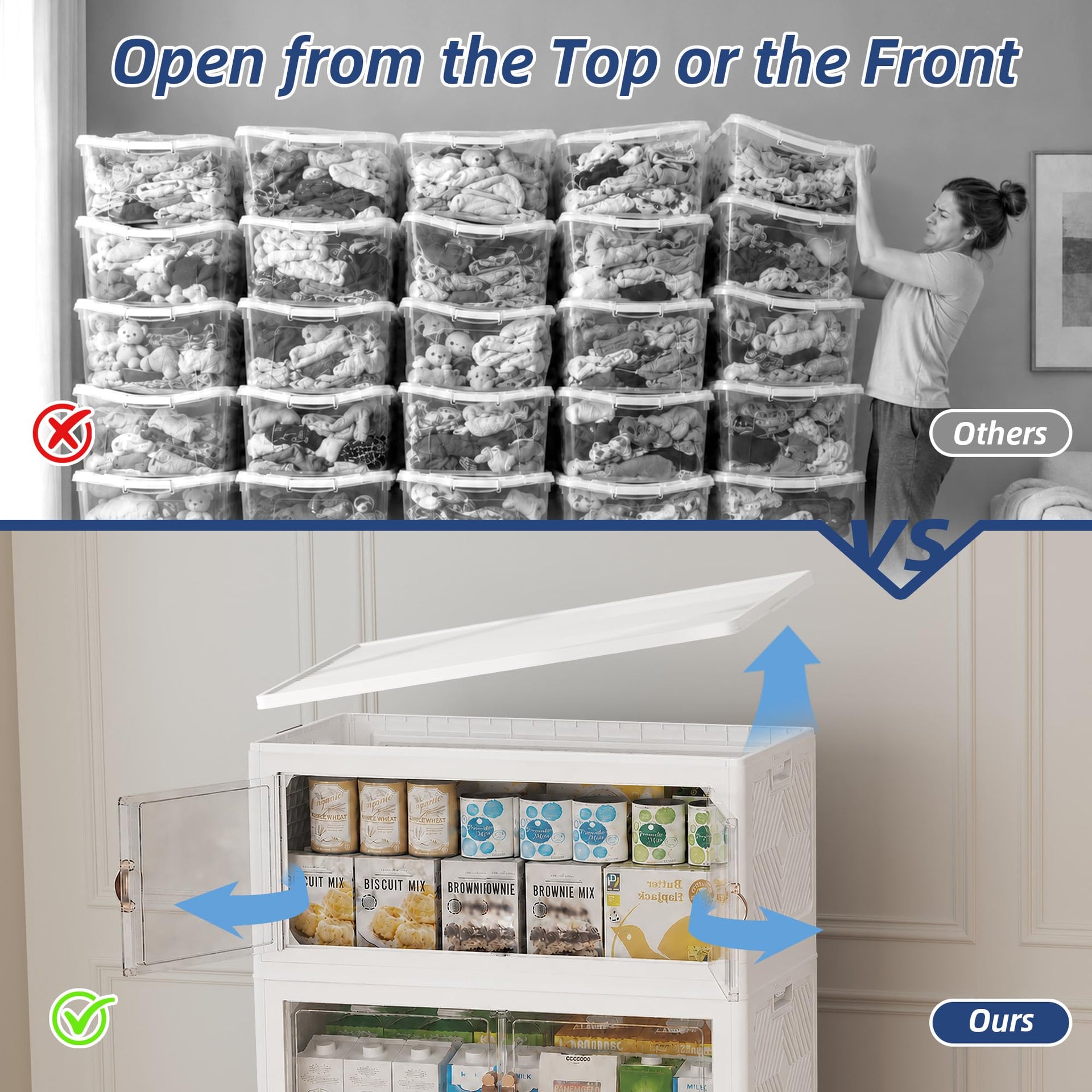 507QT 126Gal Stackable Storage Bins with a Lid
