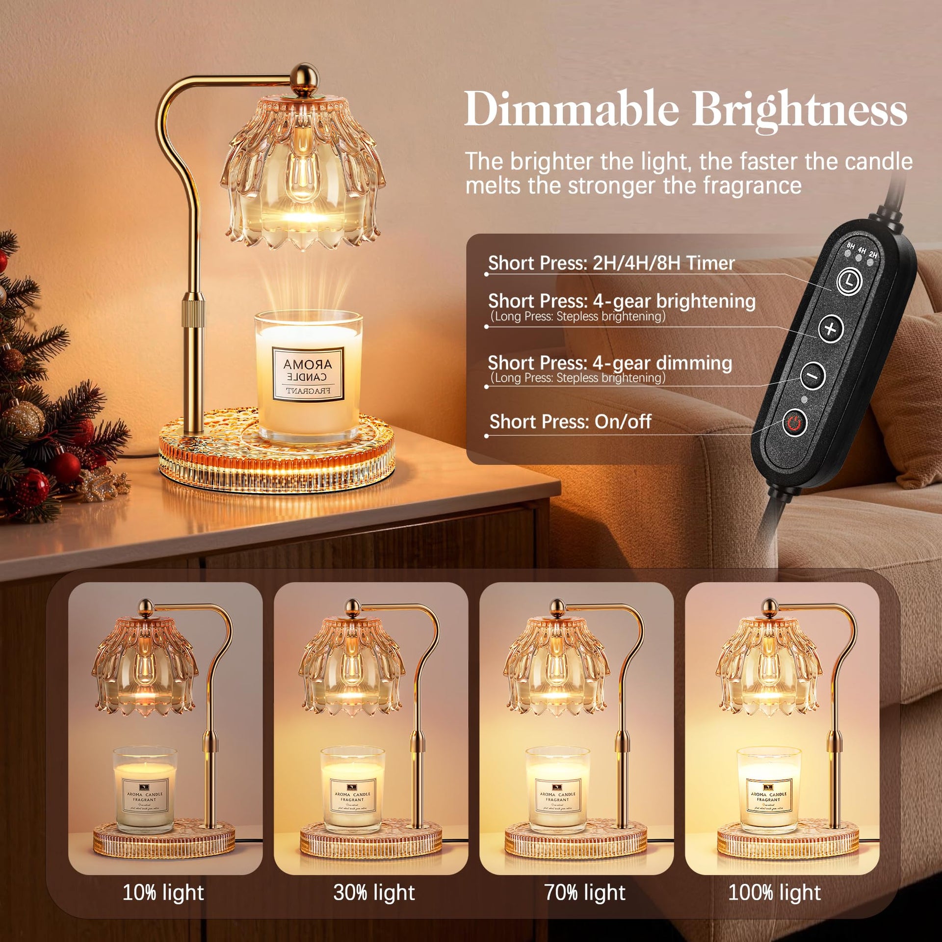 Candle Warmer Lamp with Timer Dimmer