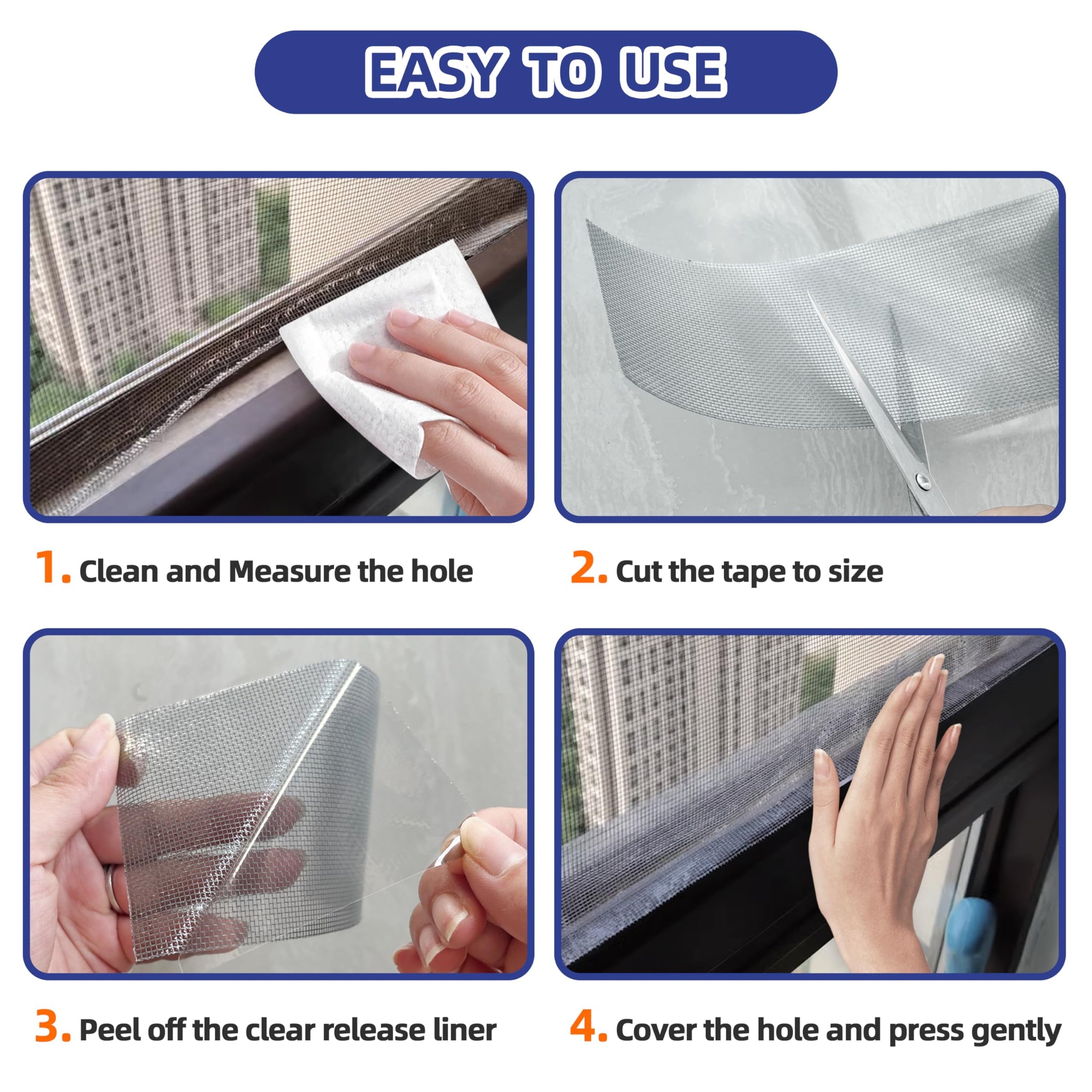 Grey Window Screen Repair Tape (10 Foot)