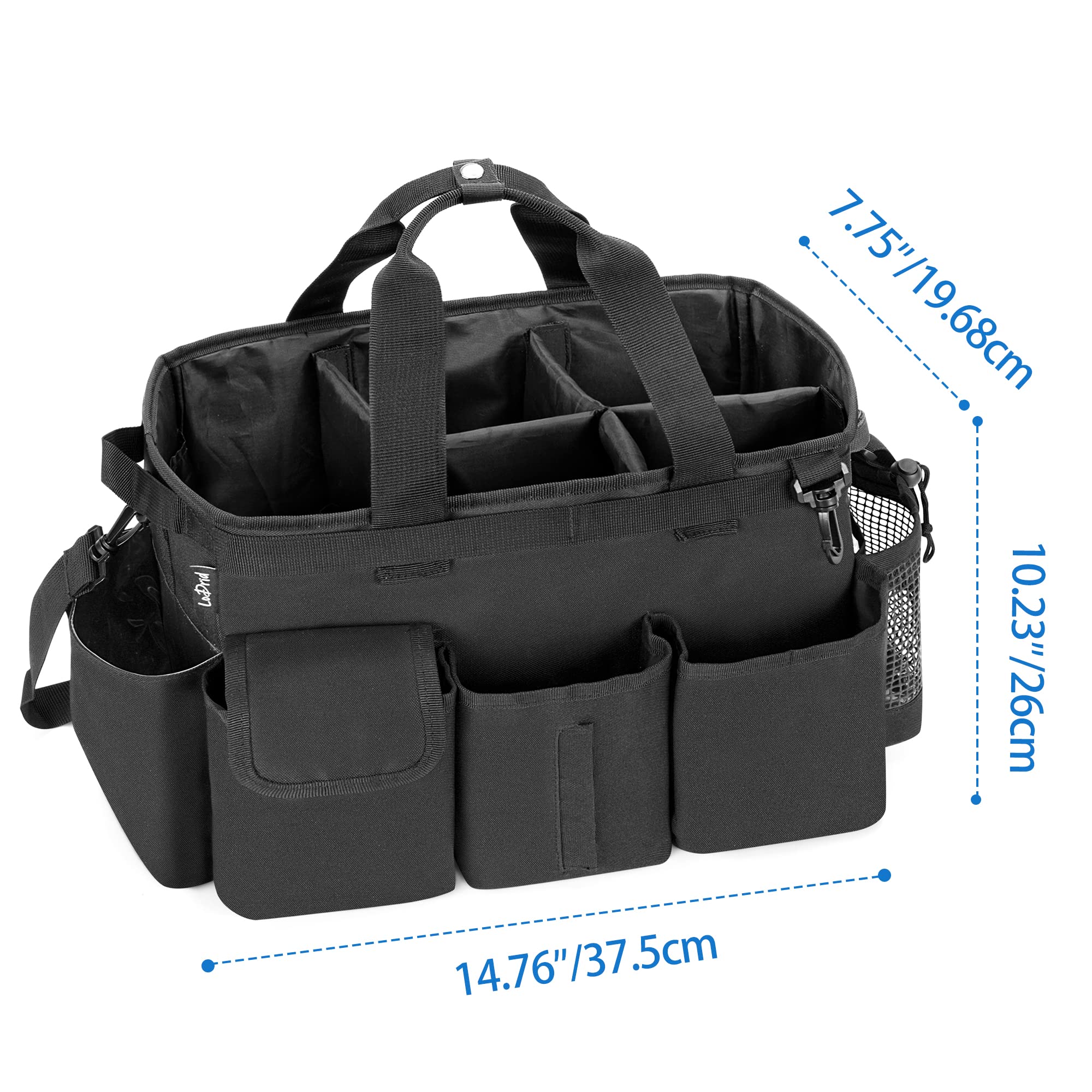 Large Wearable Cleaning Caddy Bag with Detachable Divider